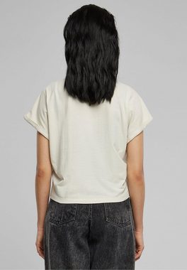 URBAN CLASSICS T-Shirt Urban Classics Damen Ladies Short Pigment Dye Cut On Sleeve Tee (1-tlg)