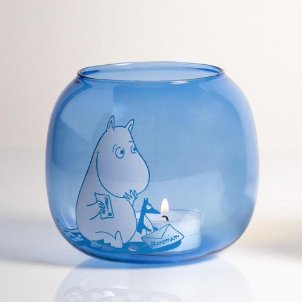 Teelichthalter Mumins Blue Kerzenhalter Moomin Muurla