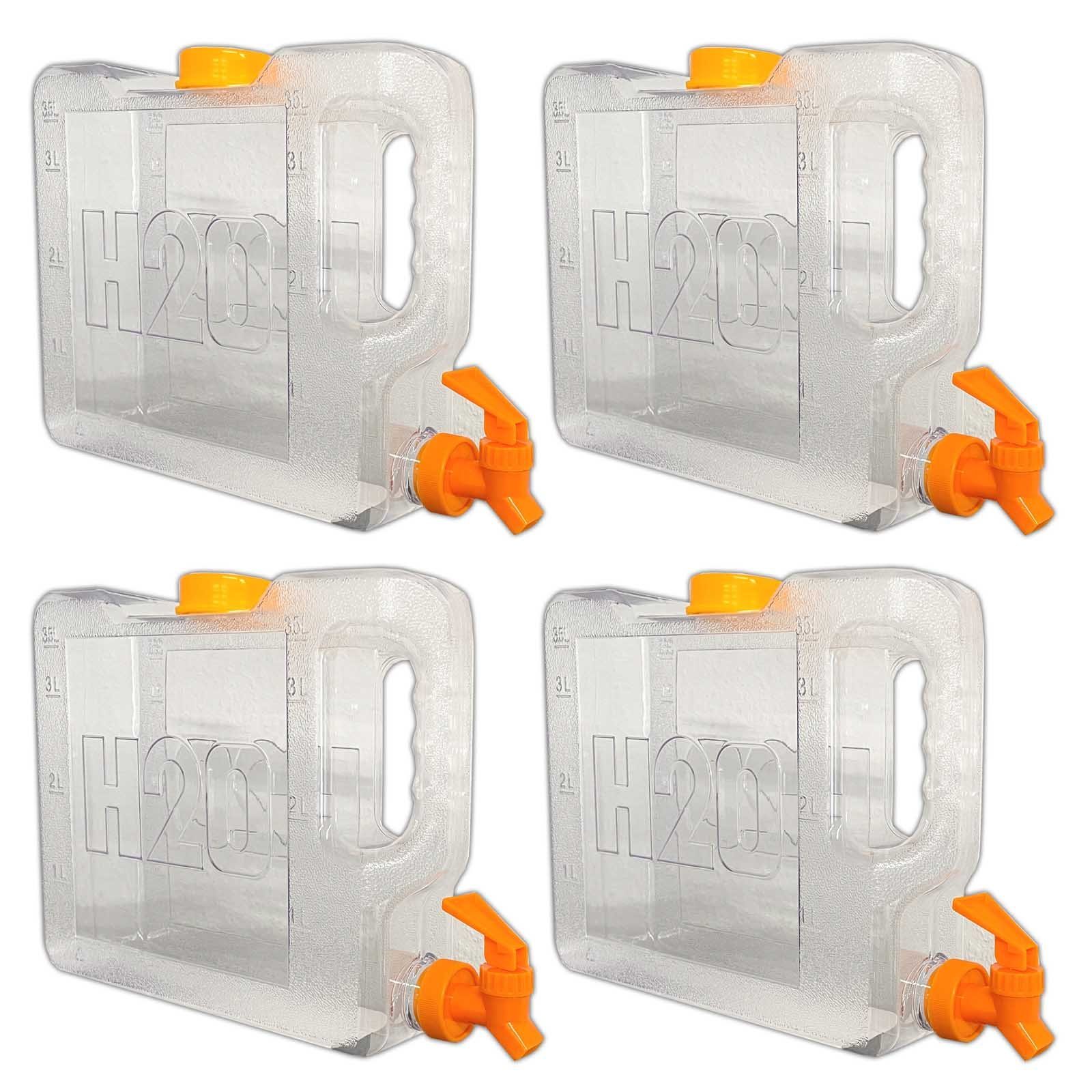 Getränkespender 4er Set Wasserspender Kühlschrank Saft Cocktail Spender Saftspender