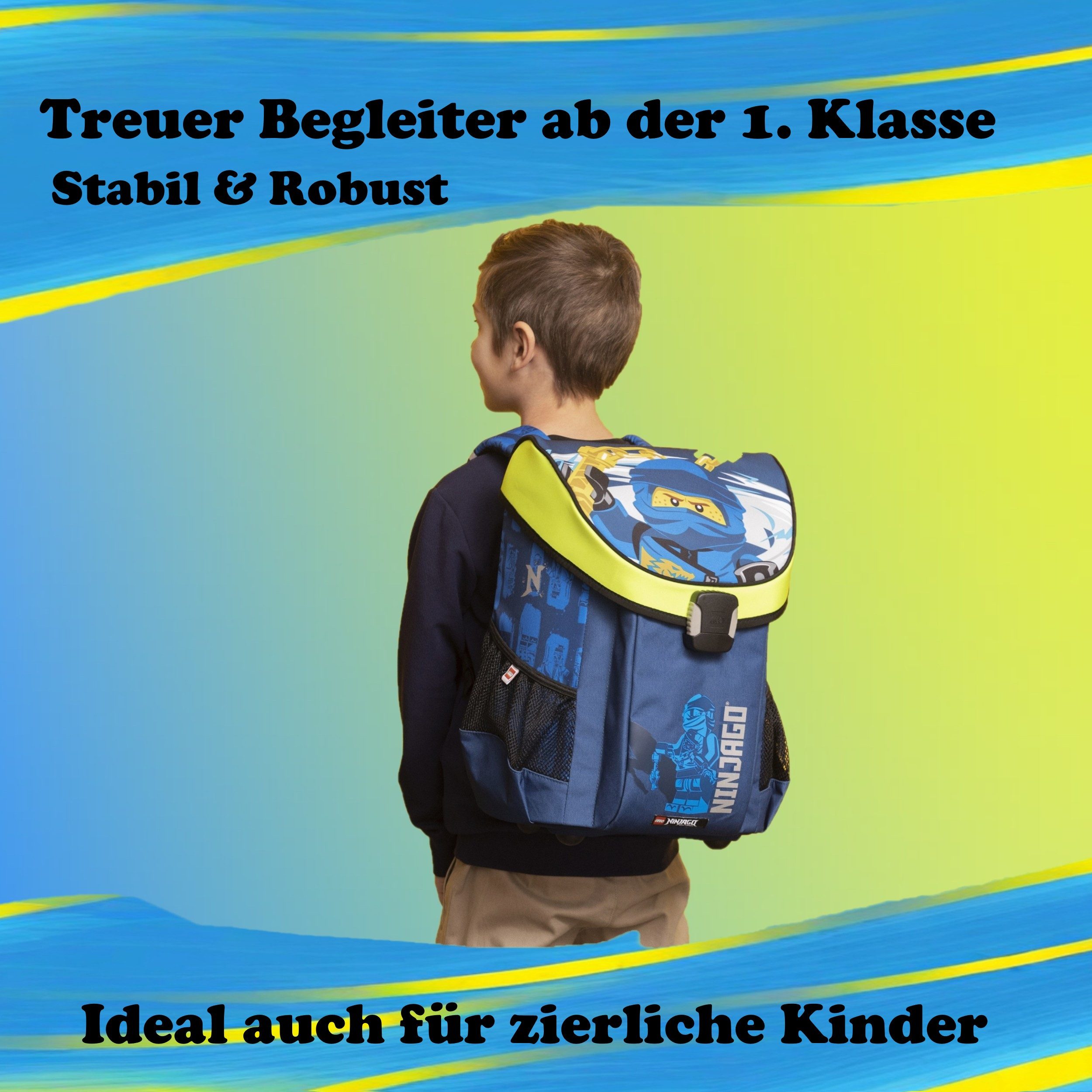 LEGO® Bags Schulranzen Lego Ninjago Einschulungs-Set "Easy" mit gefüllter Federmappe (Set, 6-tlg., Grundset mit Federmappe, Schlamper Turn- und Geldbeutel), ab  – Bild 4 von 5