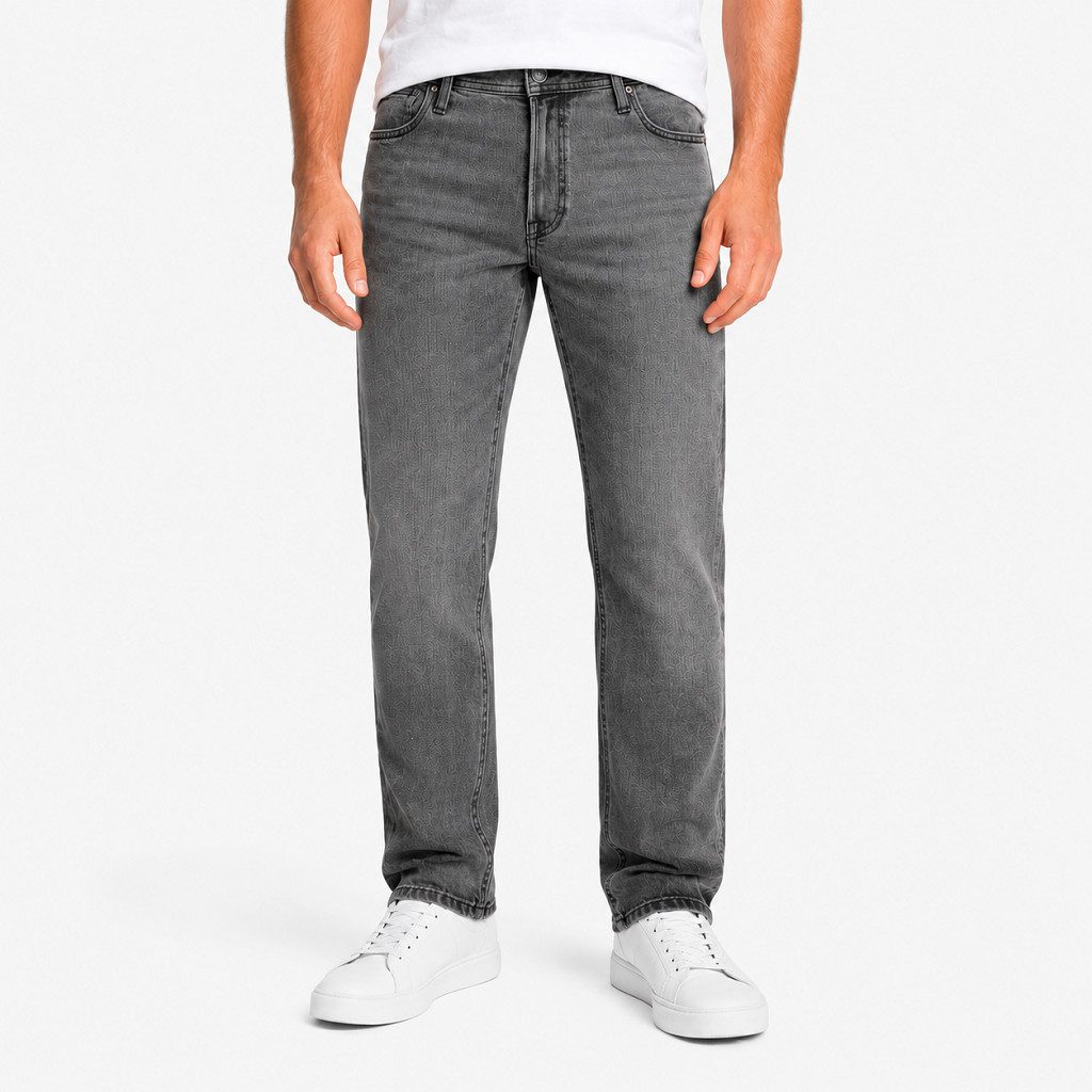 Jack & Jones Straight-Jeans JACK & JONES Herren Jeans Regular Fit Klassischer 5-Pocket-Style mit Knopfleiste und bequemem Sitz im Alltag