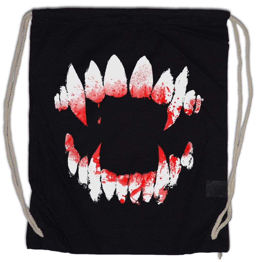 Urban Backwoods Turnbeutel Vampire Dentition Turnbeutel Vampir Blut True Gebiss Zähne Biss Bite (1-tlg), Teeth Jaws Blood Dracula