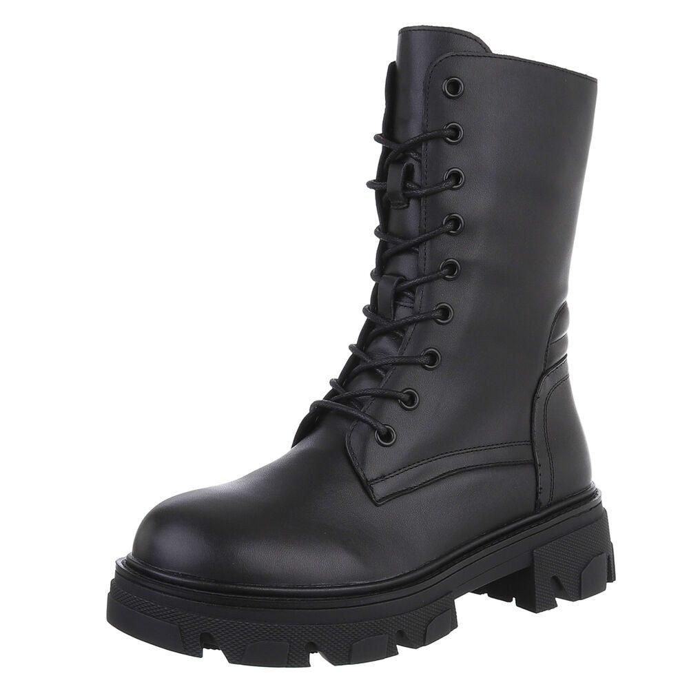 Ital-Design Damen-Freizeitschnürschuhe aus echtem Leder Schnürstiefelette günstig online kaufen