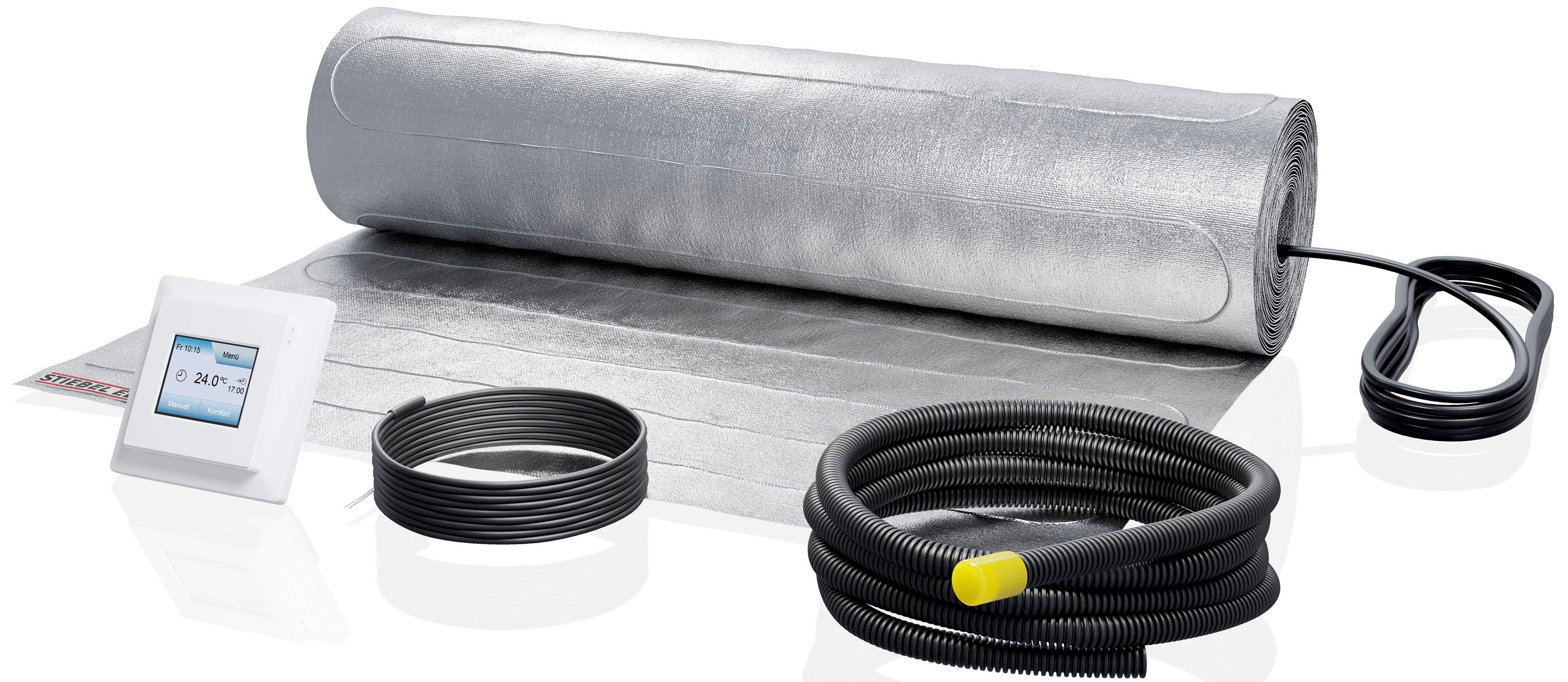 STIEBEL ELTRON Fußbodenheizung FTD 140/2 Set Plus, elektrische Fußbodenheizung, für Laminat/Fertigparkett, Komplettset 2m², 140W/m², FTD 140/2 SetPlus