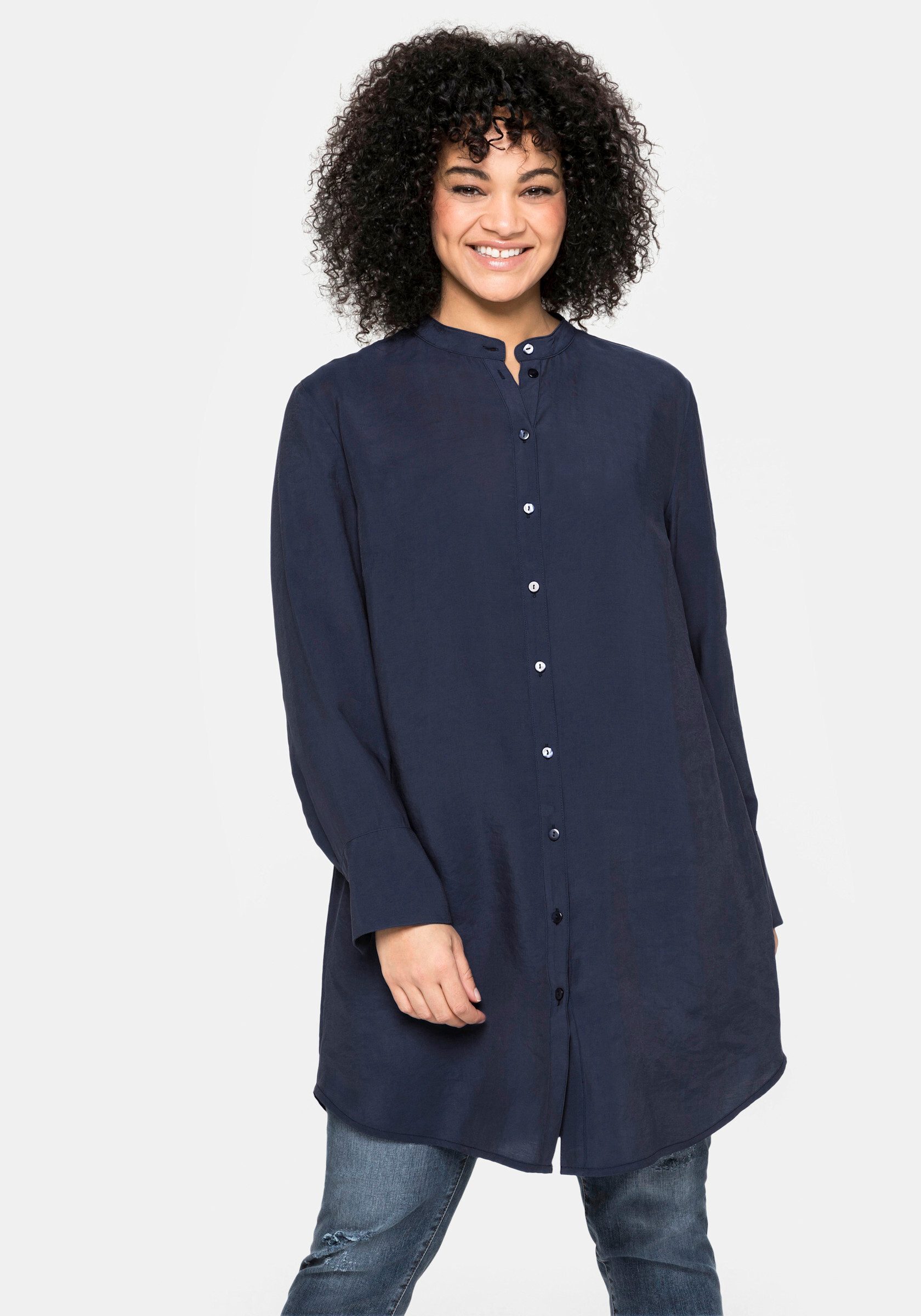 Sheego Klassische Bluse Longbluse günstig online kaufen