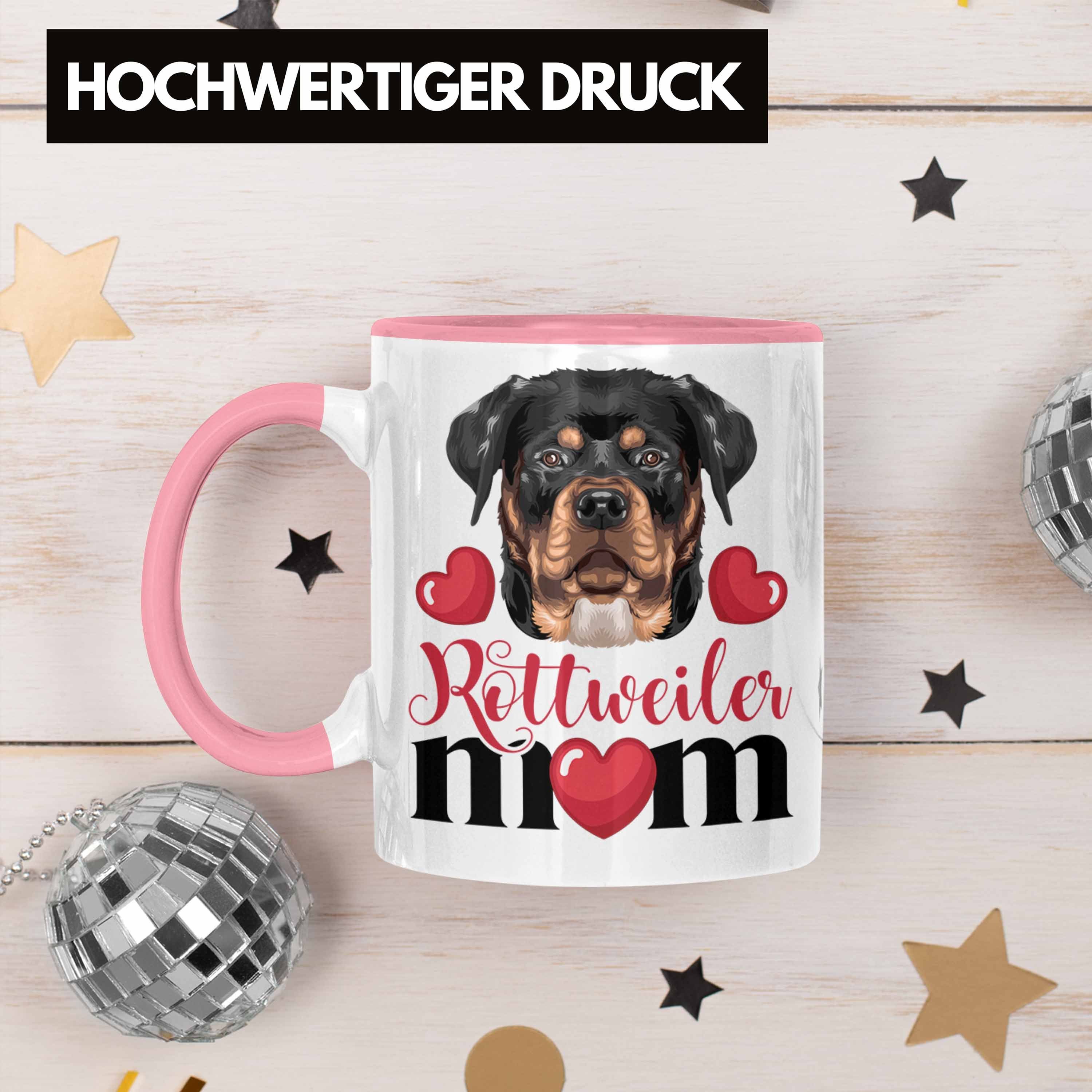 Geschenkid Trendation Mama Geschenk Rottweiler Rosa Spruch Lustiger Tasse Besitzer Tasse Mom