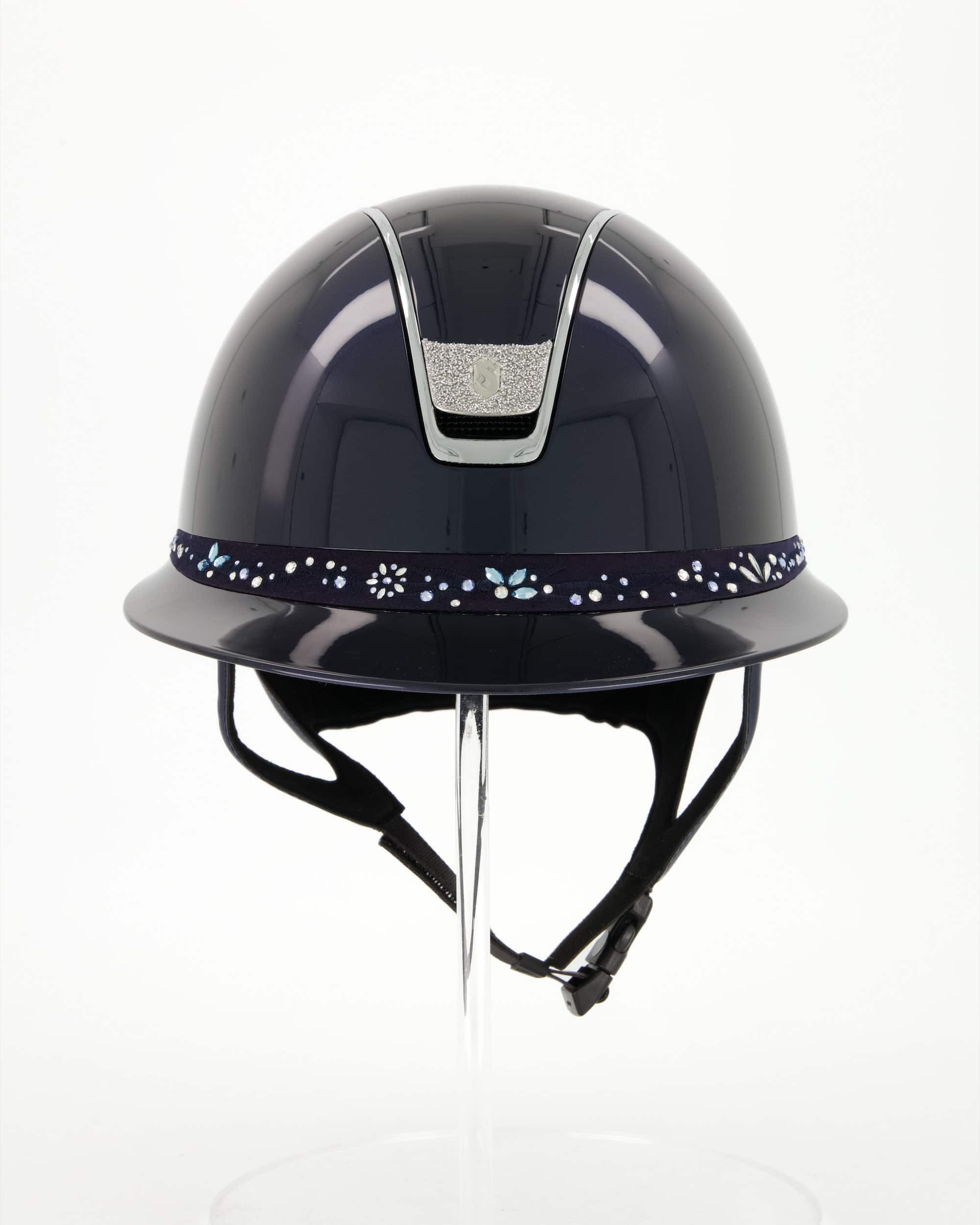 Samshield Reithelm Reithelm 2.0 Miss Shield Shadowglossy Blue, Frontalband Flower Swarovs