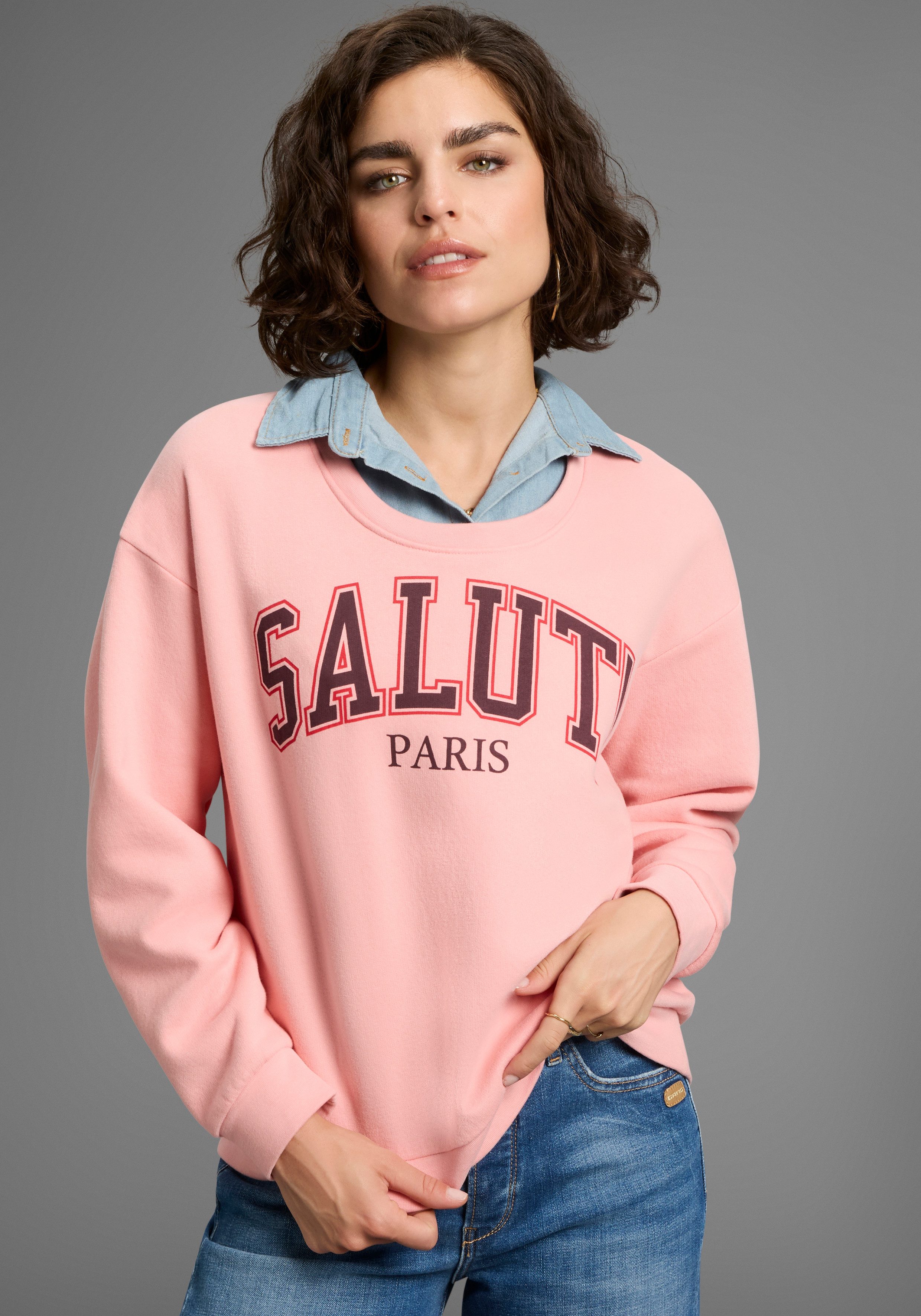Laura Scott Sweatshirt Angeraute Sweatware mit günstig online kaufen