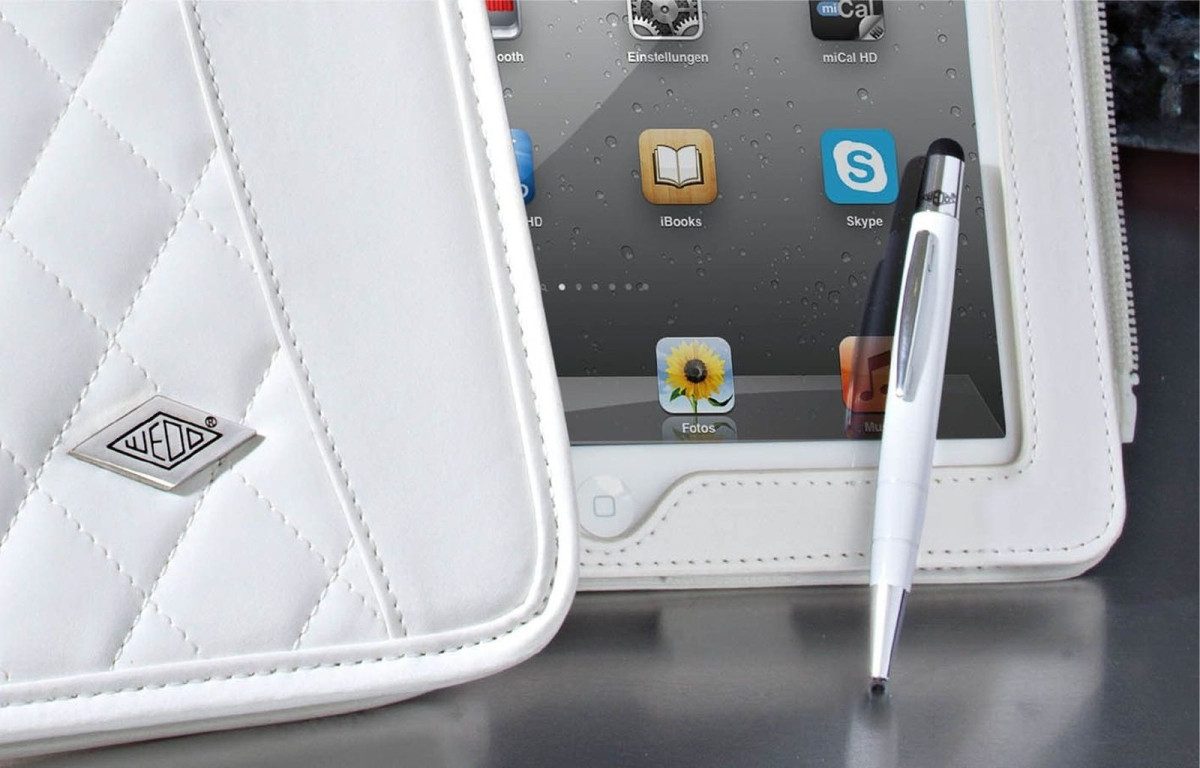 WEDO Kugelschreiber Kugelschreiber mit Touchpen weiß (25 Stück)