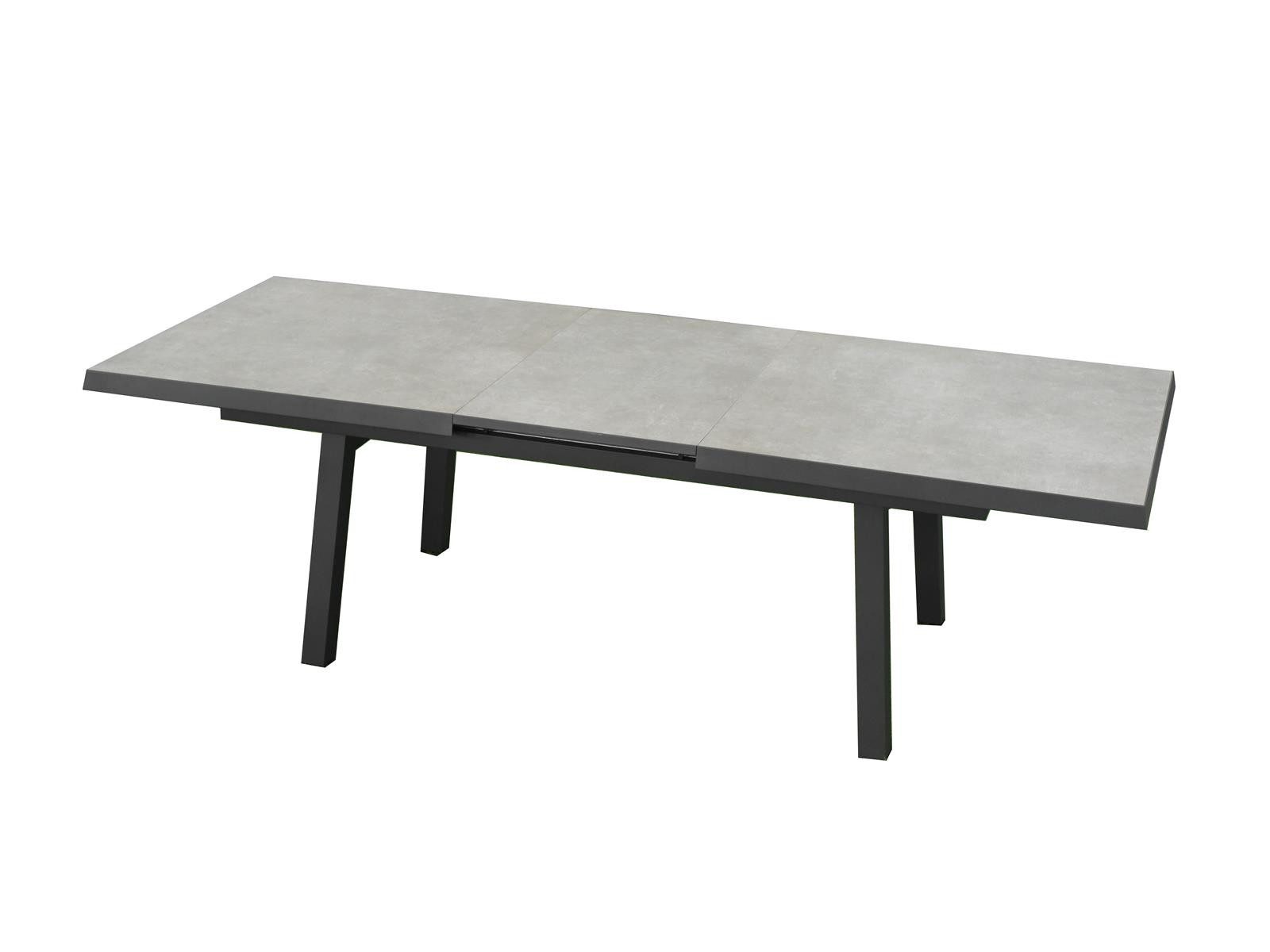Green Spirit Gartentisch Georgia Dining-Tisch ausziehbar Keramik Betonoptik Aluminium 200–260 (Set, 1-St., 1), Aluminium, ausziehbar, wetterfest - Garten, Terrasse, Balkon & Outdoor