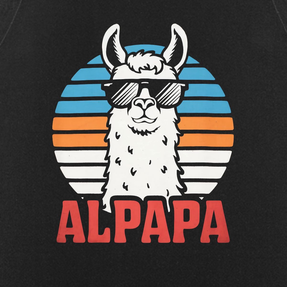 Spreadshirt Kochschürze Alpapa Cooles Alpaka Dad Kochschürze, (1-tlg)