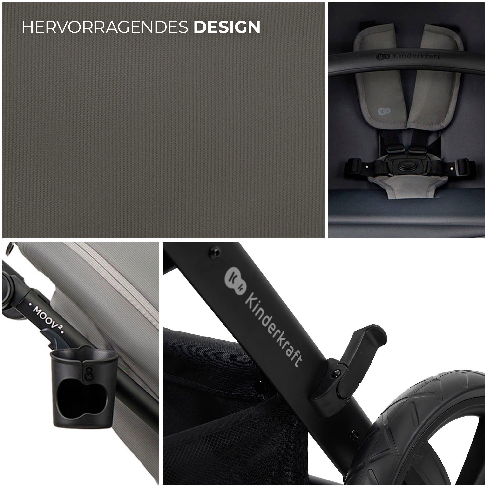 Kinderkraft Kombi-Kinderwagen MOOV 2 Air 3IN1, (Set), mit Luftreifen – Bild 5 von 5