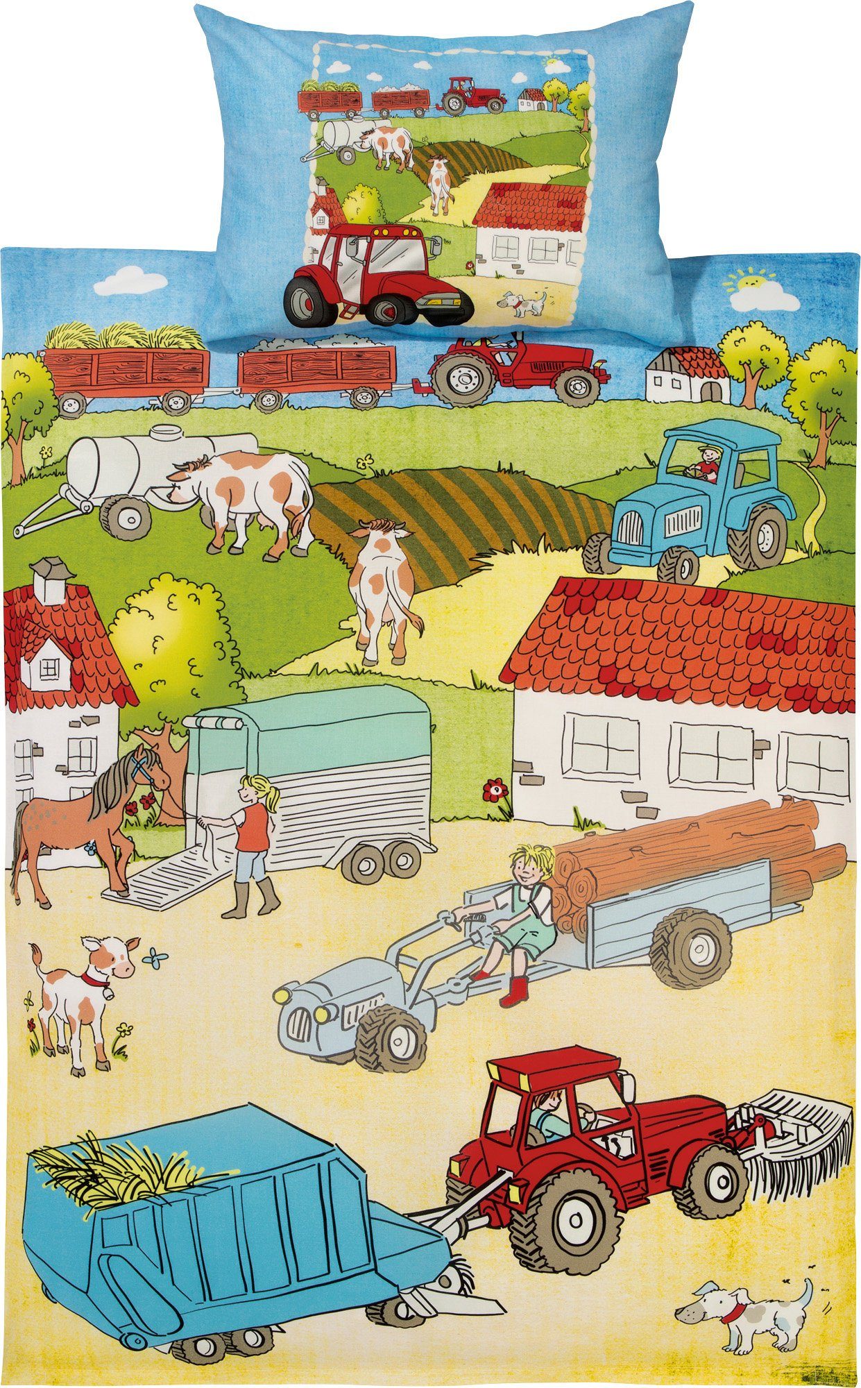 Kinderbettwäsche Kinder-Bettwäsche "Bauernhof"
