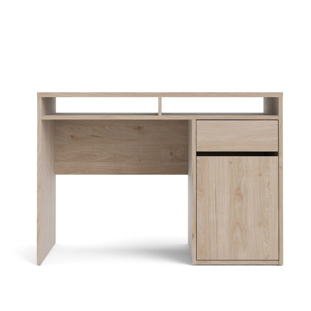 ebuy24 Schreibtisch Fula Schreibtisch 1 Tür und Schublade 1 Hickory-De