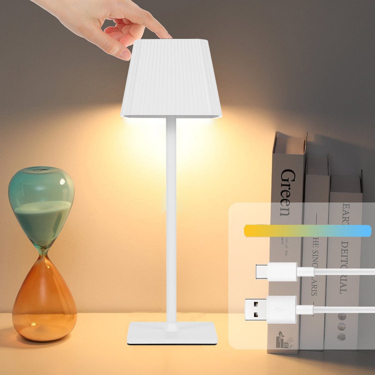 Simloveve LED Tischleuchte Tischleuchte Kabellos Touch günstig online kaufen
