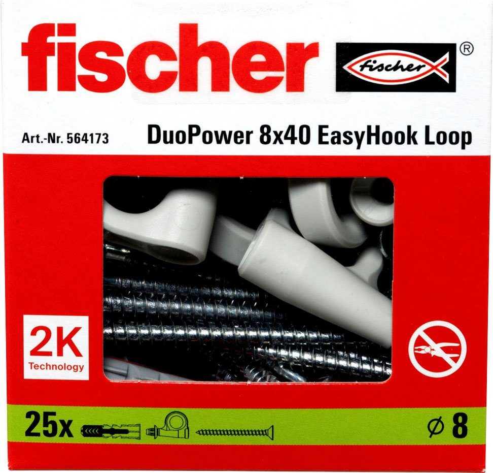 fischer Universaldübel EasyHook 8 (Kombi-Set, 4-tlg) Loop DuoPower