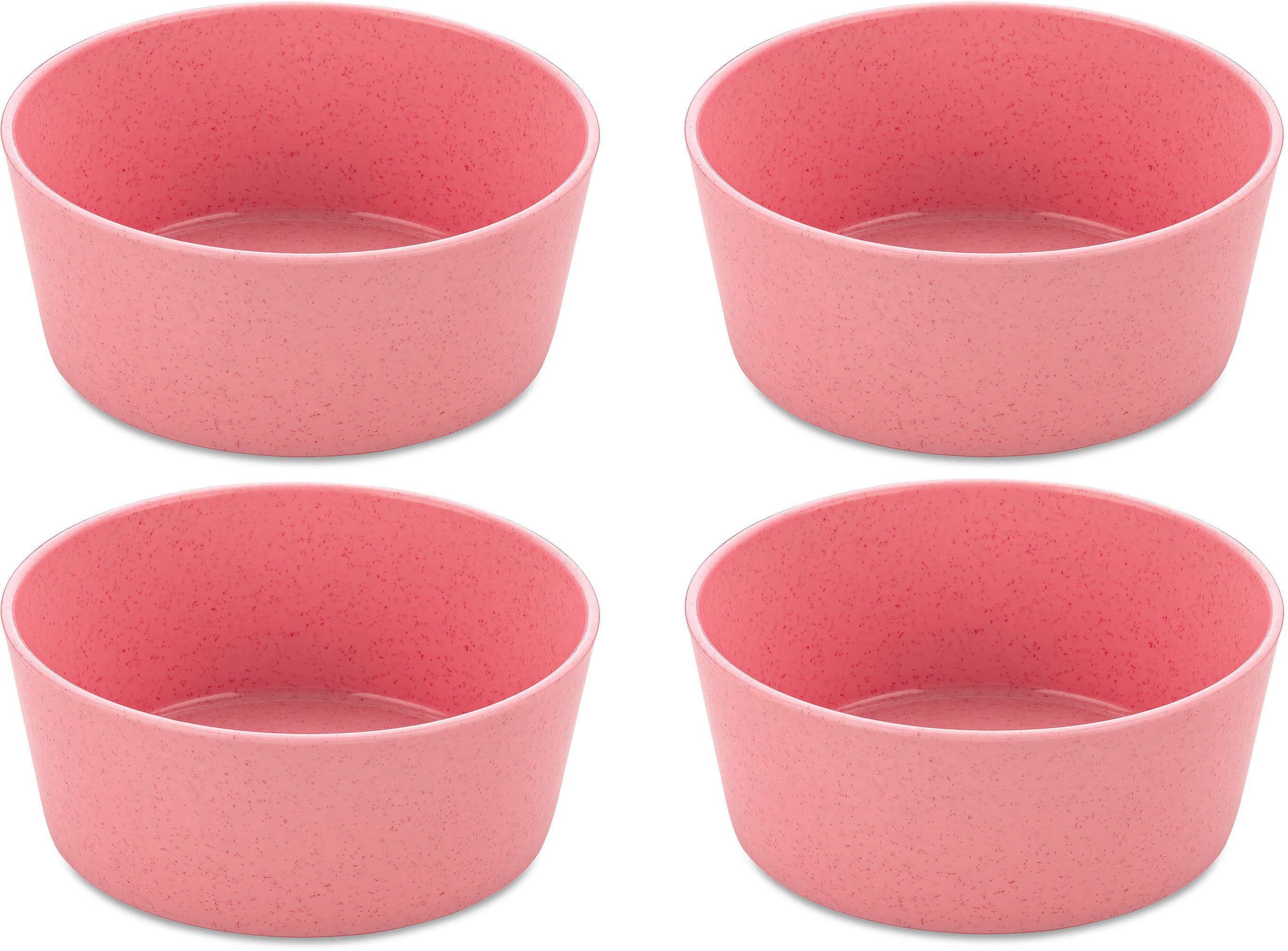 KOZIOL Kinderschale CONNECT BOWL, Kunststoff, (Set, 4-tlg), 100% recycelbar,100% made in Germany CO² neutral produziert, 400 ml hellrot