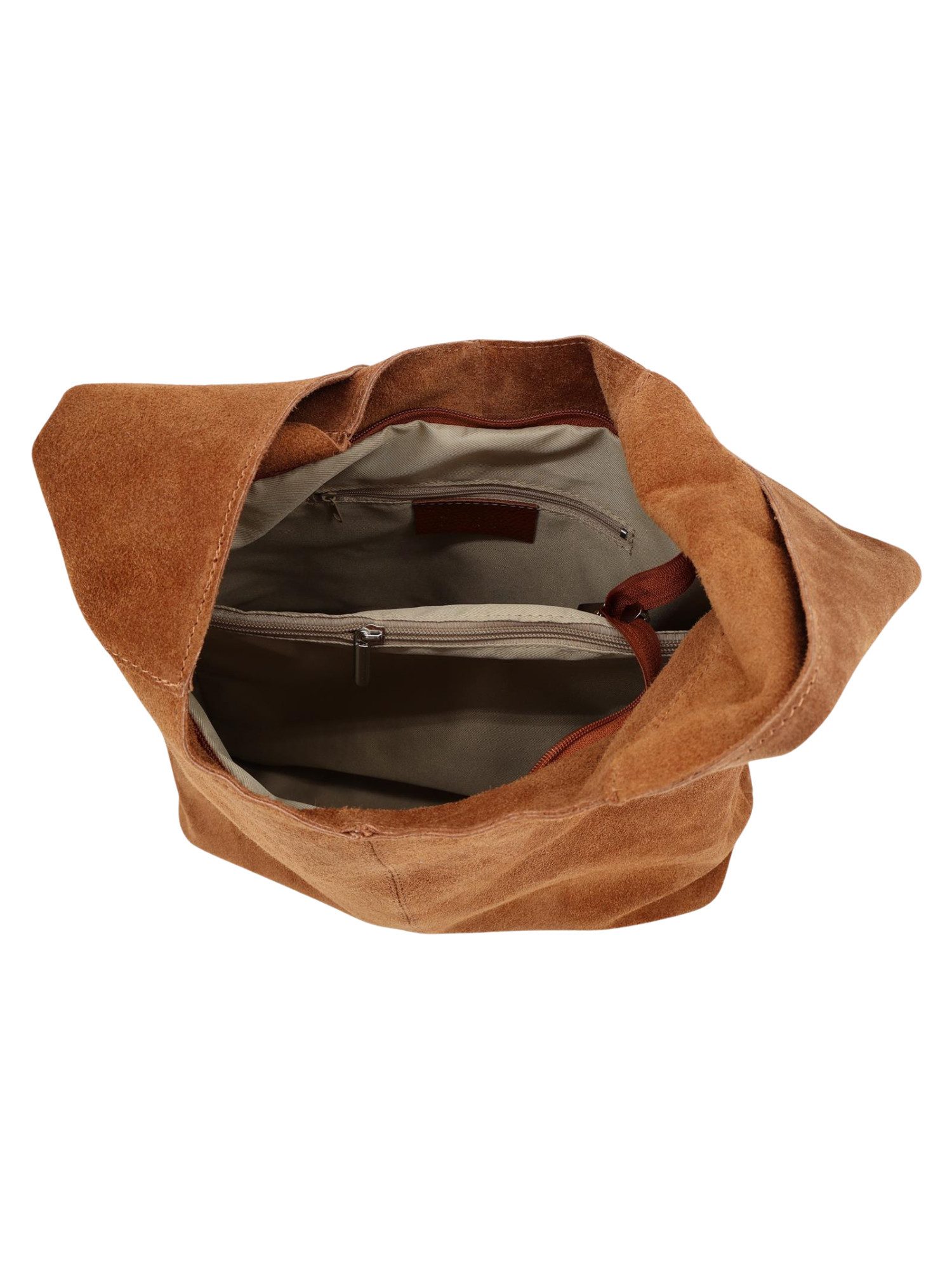 BRISE TASCHE Schultertasche Wildleder Shopper – große Damen Schultertasche, Veloursleder Tasche (Einzeln, 1x Wildleder Umhängetasche), Wildleder – Bild 4 von 5