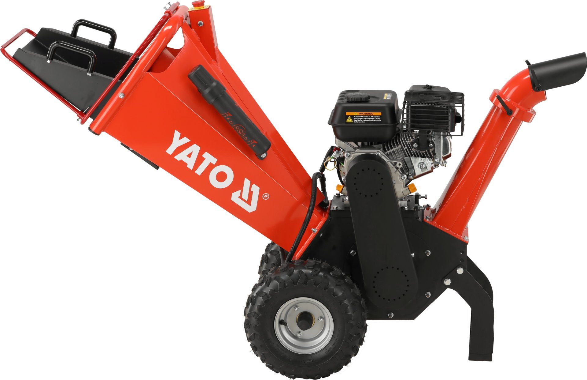 Yato Messerhäcksler Benzin Gartenhäcksler 4,8kW / 6,53PS Schnittstärke bis 100mm