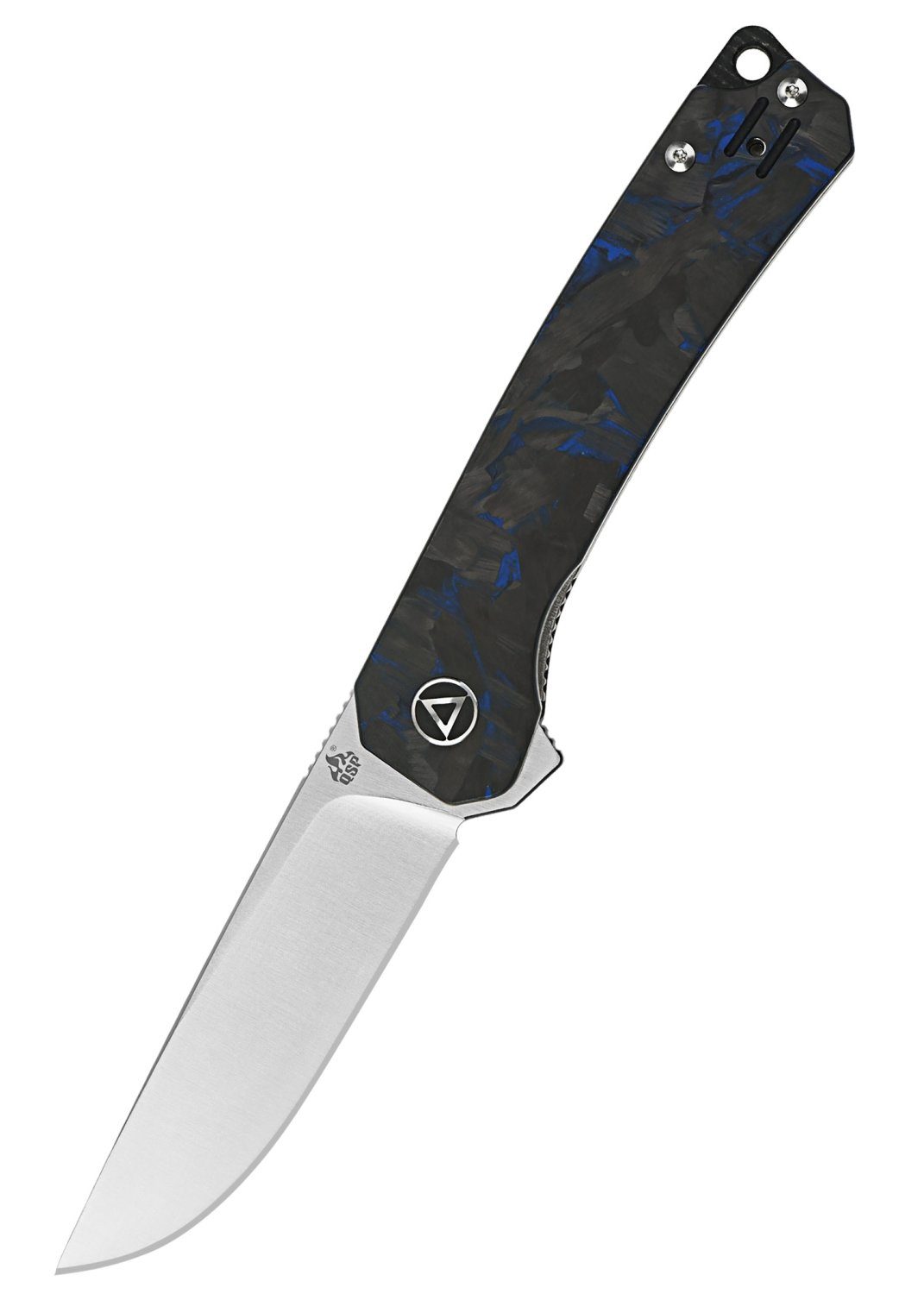 Blau Battle Osprey Einhandmesser Stahl Carbongriff mit 14C28N Merchant QSP und Taschenmesser / G10-