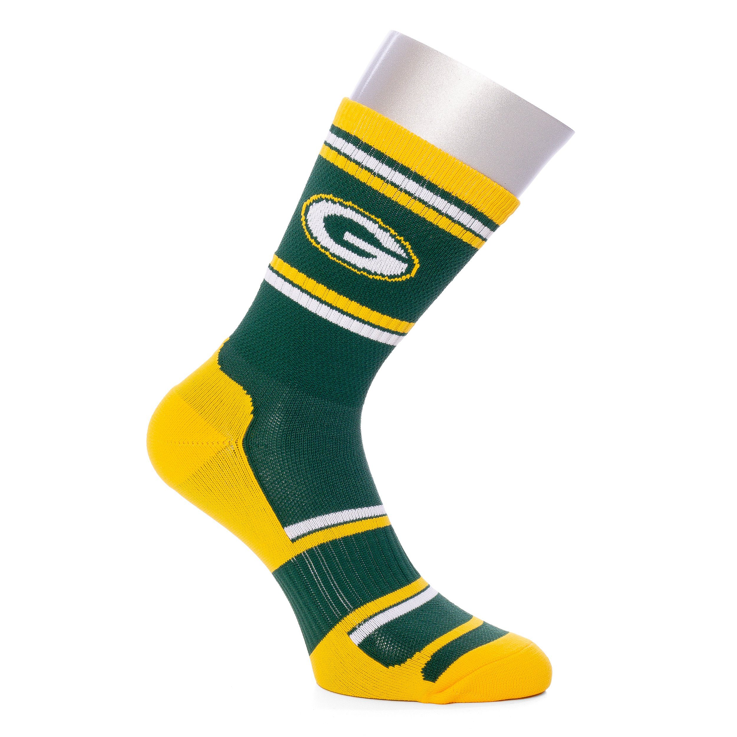Fanatics Freizeitsocken Socken NFL Green Bay Packers Performer I, G L, F green/gelb (1-Paar)