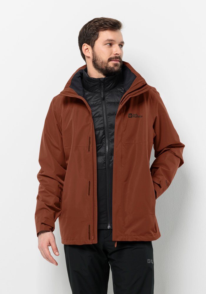 Jack Wolfskin 3-in-1-Funktionsjacke LUNTAL 3IN1 JKT M, Wetterfeste 3in1 ...