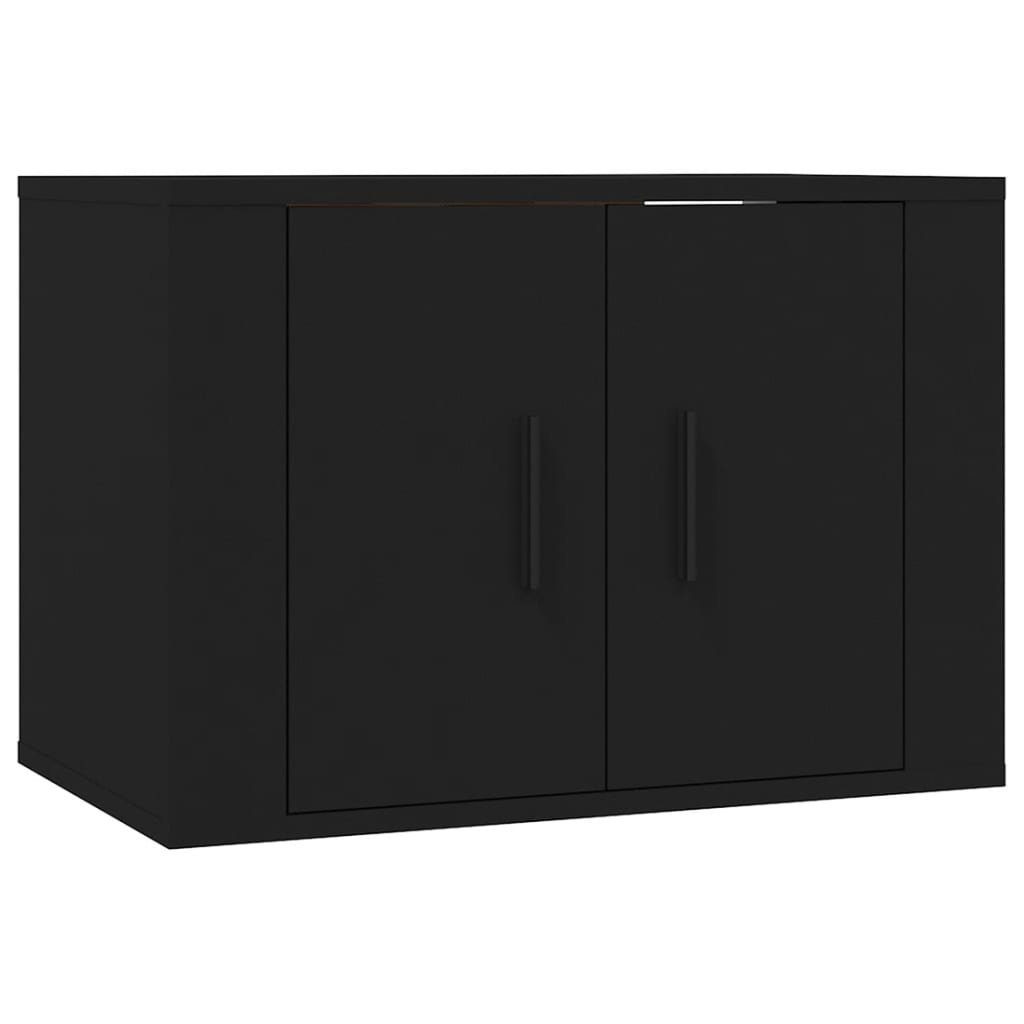 Holzwerkstoff TV-Schrank-Set 4-tlg. TV-Schrank Schwarz (4-St) vidaXL