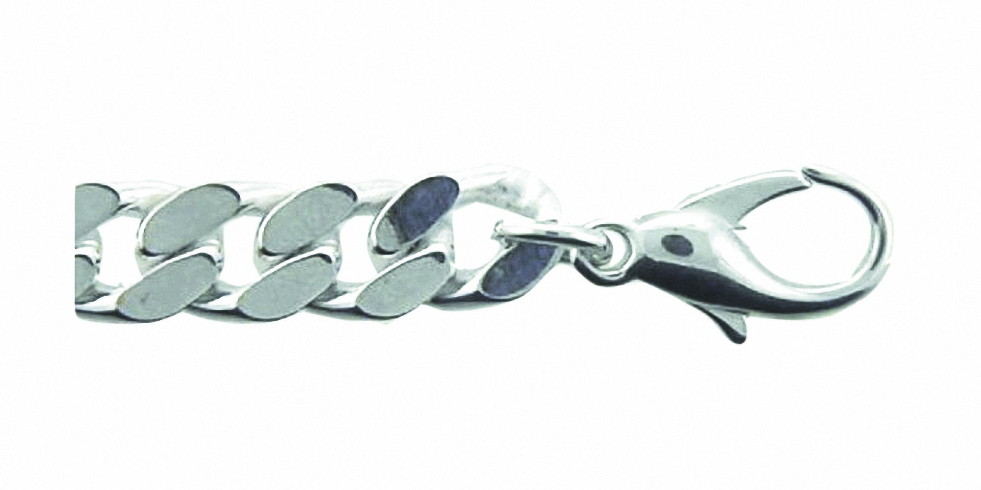 Silberarmband 925 Silber Flach Panzer Armband 19 cm