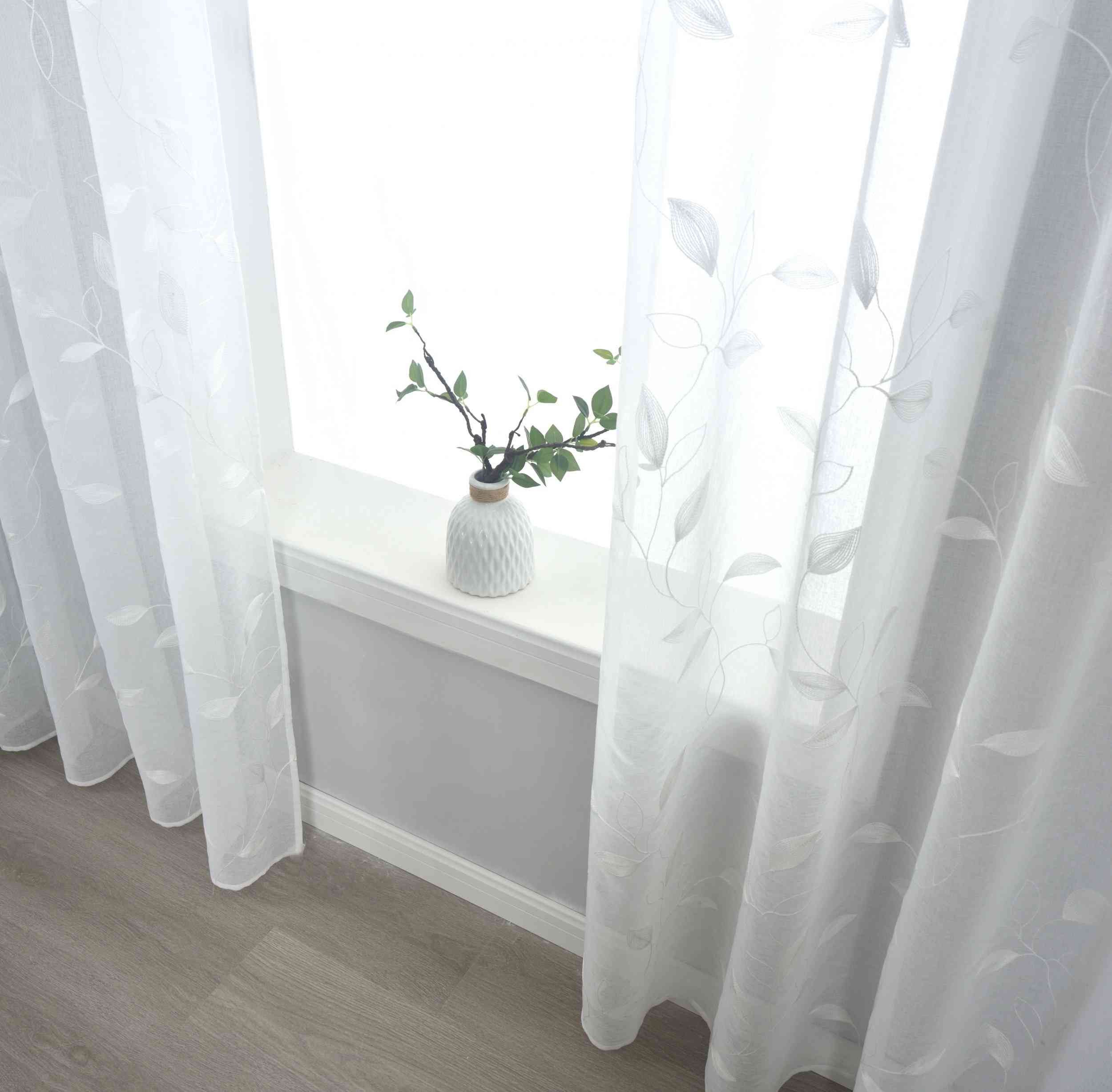 Gardinenbox Gardine (1 St), Ösen, transparent, Polyester, Leinenoptik Stick günstig online kaufen