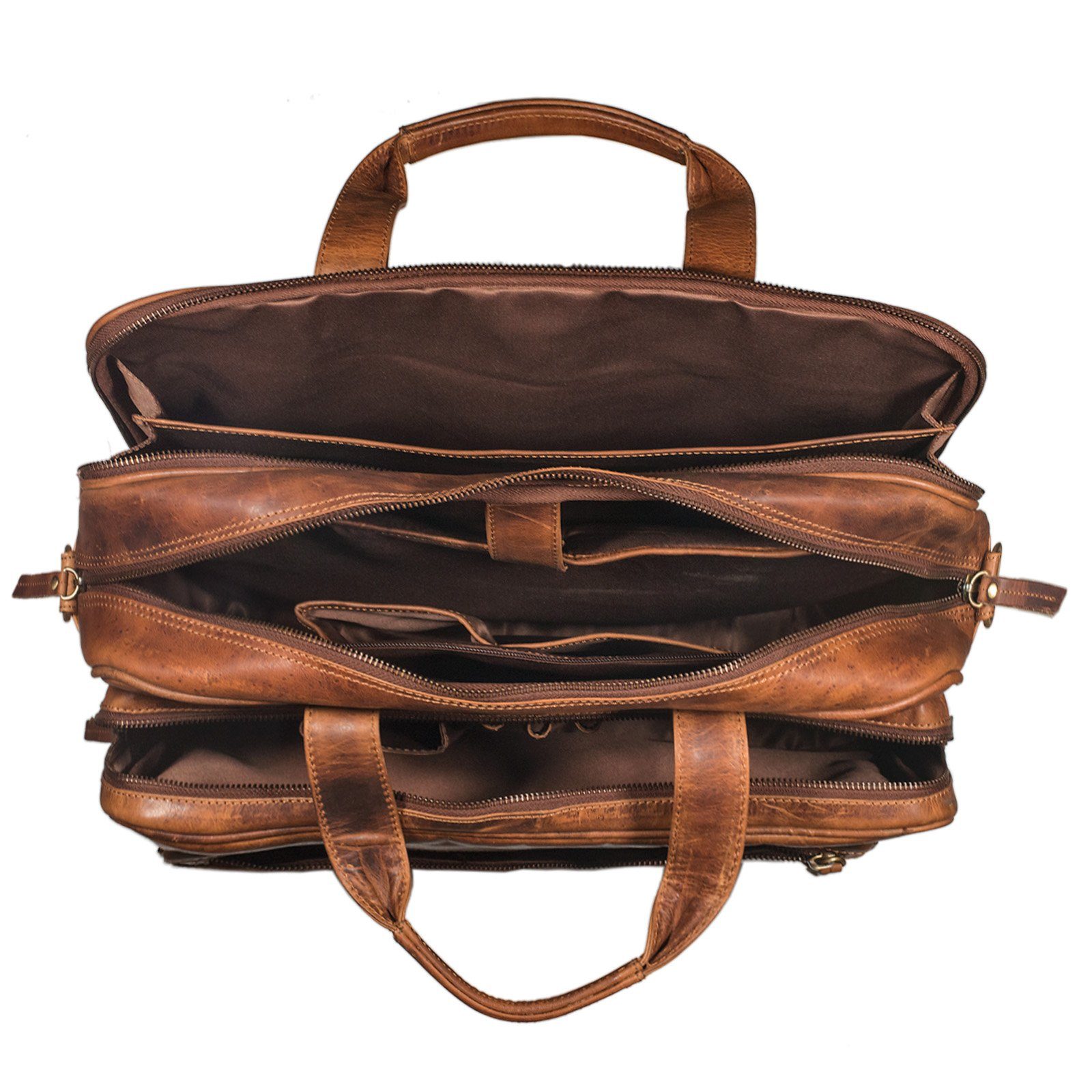 STILORD Aktentasche "Walt" Vintage Aktentasche Leder Herren Damen
