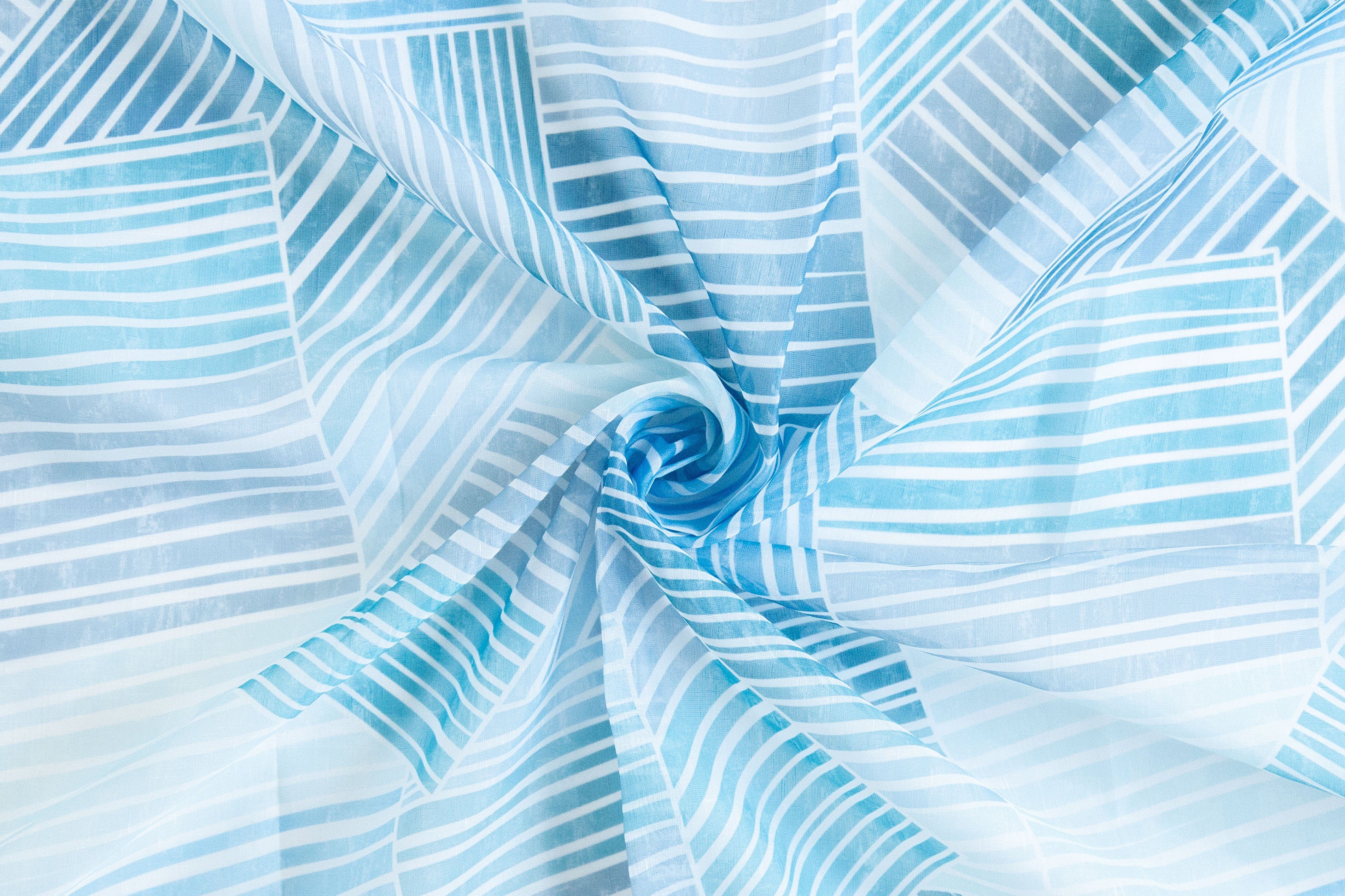 HOMING Gardine Vitas (1 St), verdeckte Schlaufen, halbtransparent, Organza, Farbverlauf, geometrisch, Wohnzimmer, Schlafzimmer