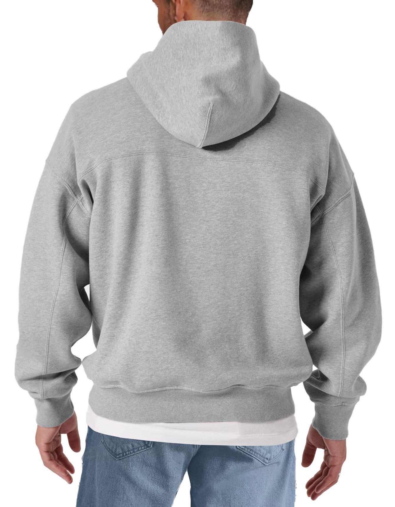 MAKAYA Kapuzenpullover Herren Kapuzenpullover mit Sloth Print – Yoga & Meditation Outfit (Grau, S, M, L, XL, XXL, XXXL, XXXXL) Baumwolle