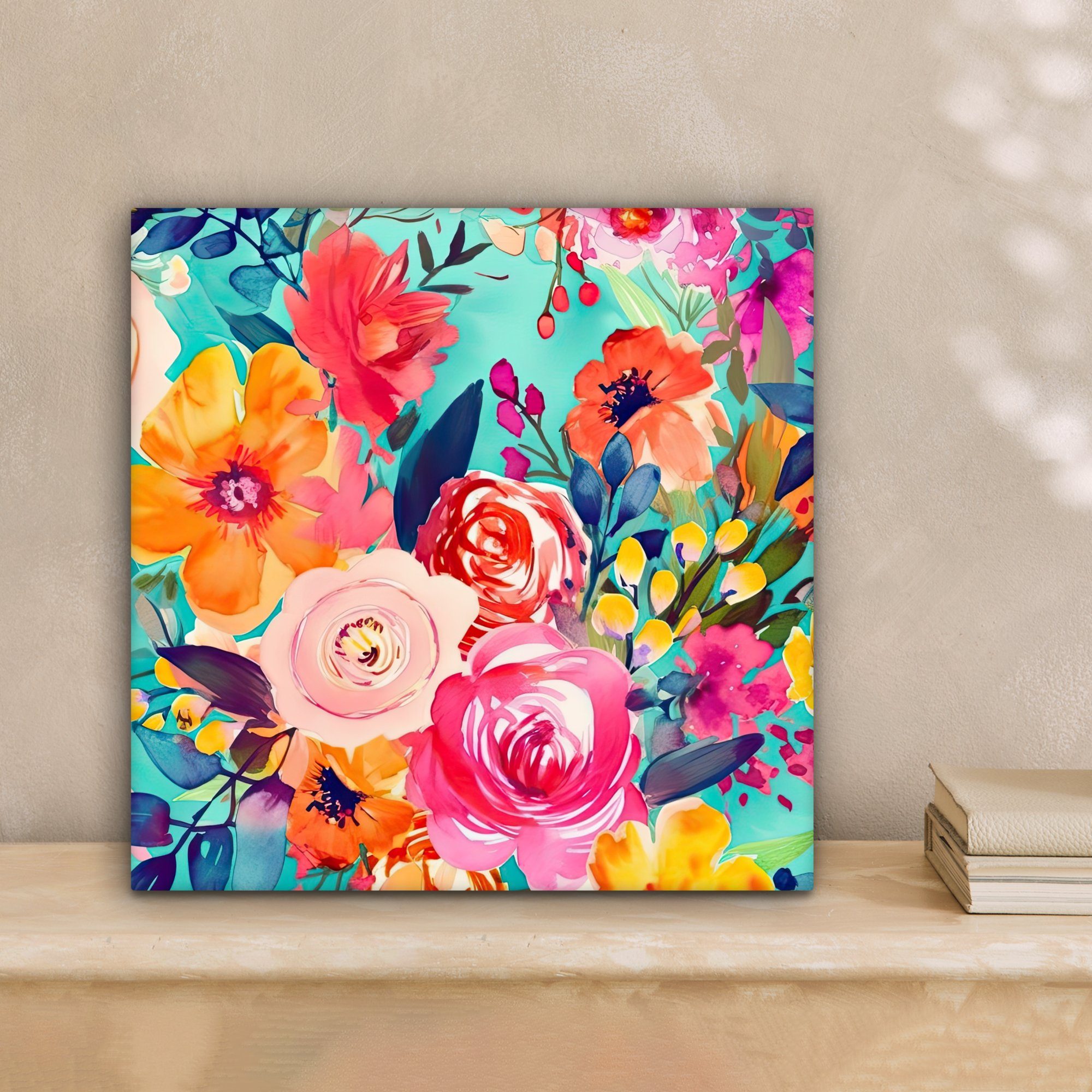 OneMillionCanvasses® Leinwandbild Blumen - Ölfarben - günstig online kaufen