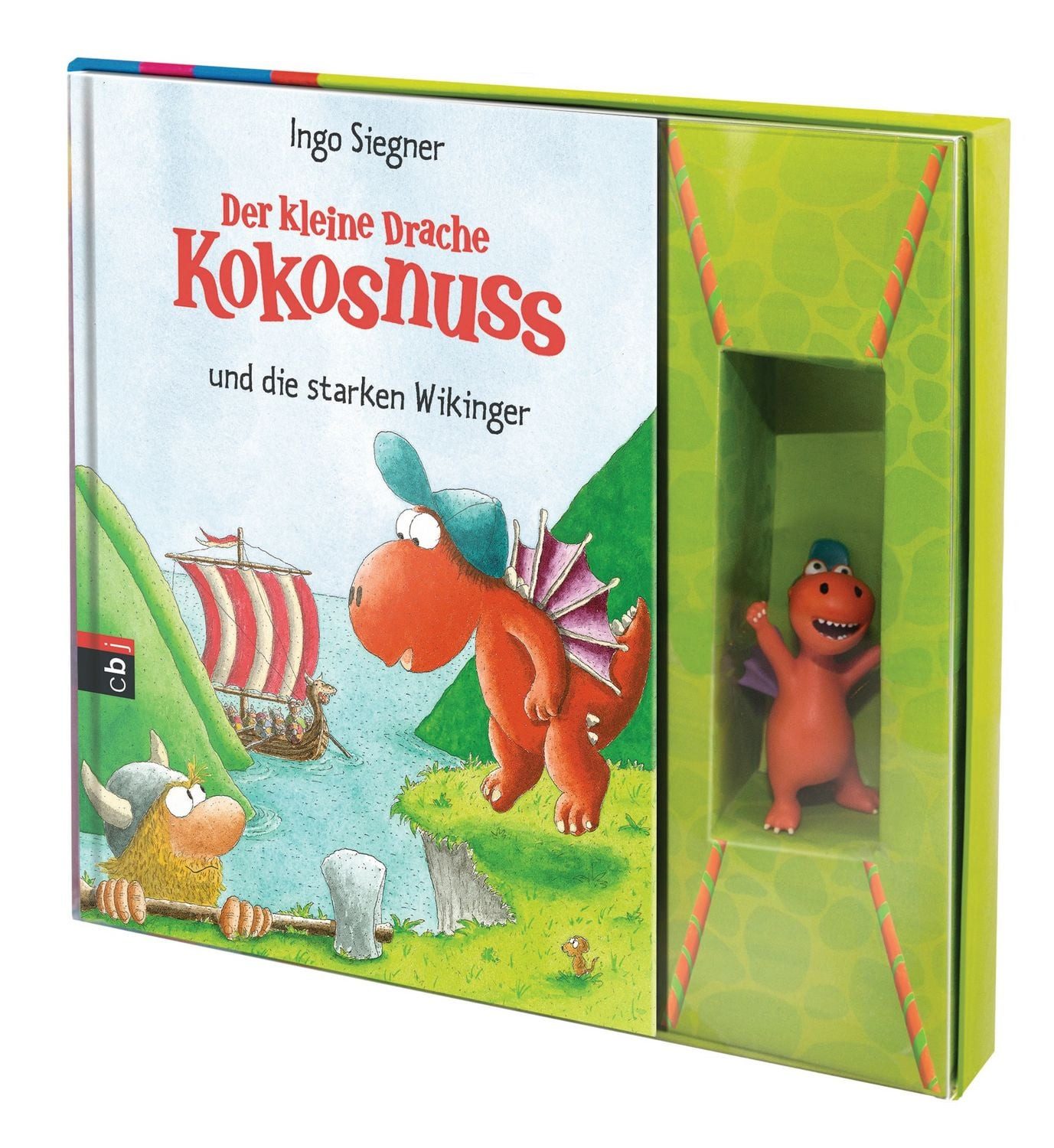 Der kleine Drache Kokosnuss und die starken Wikinger - Die Geschenk-Bo / Ingo Siegner, Buchset mit 3D Figur "Kokosnuss"