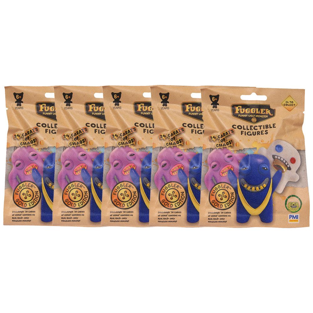 Fuggler Actionfigur Fuggler Figuren Gold Edition in Blind Pack 5er Bundle, 6,5 cm