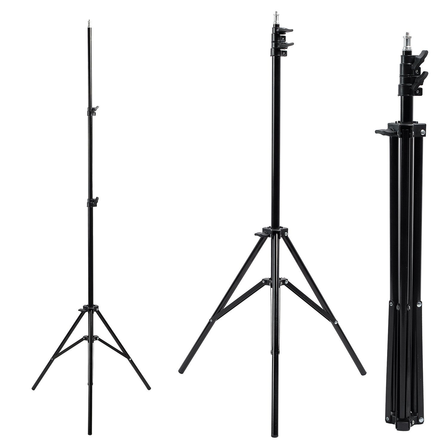 Maclean MC-163 Regulierbare Höhe 62-190 cm Beleuchtungsstativ Lampenstativ Stativbeine (Stativ für 12" Ringlicht Regulierbare Höhe)