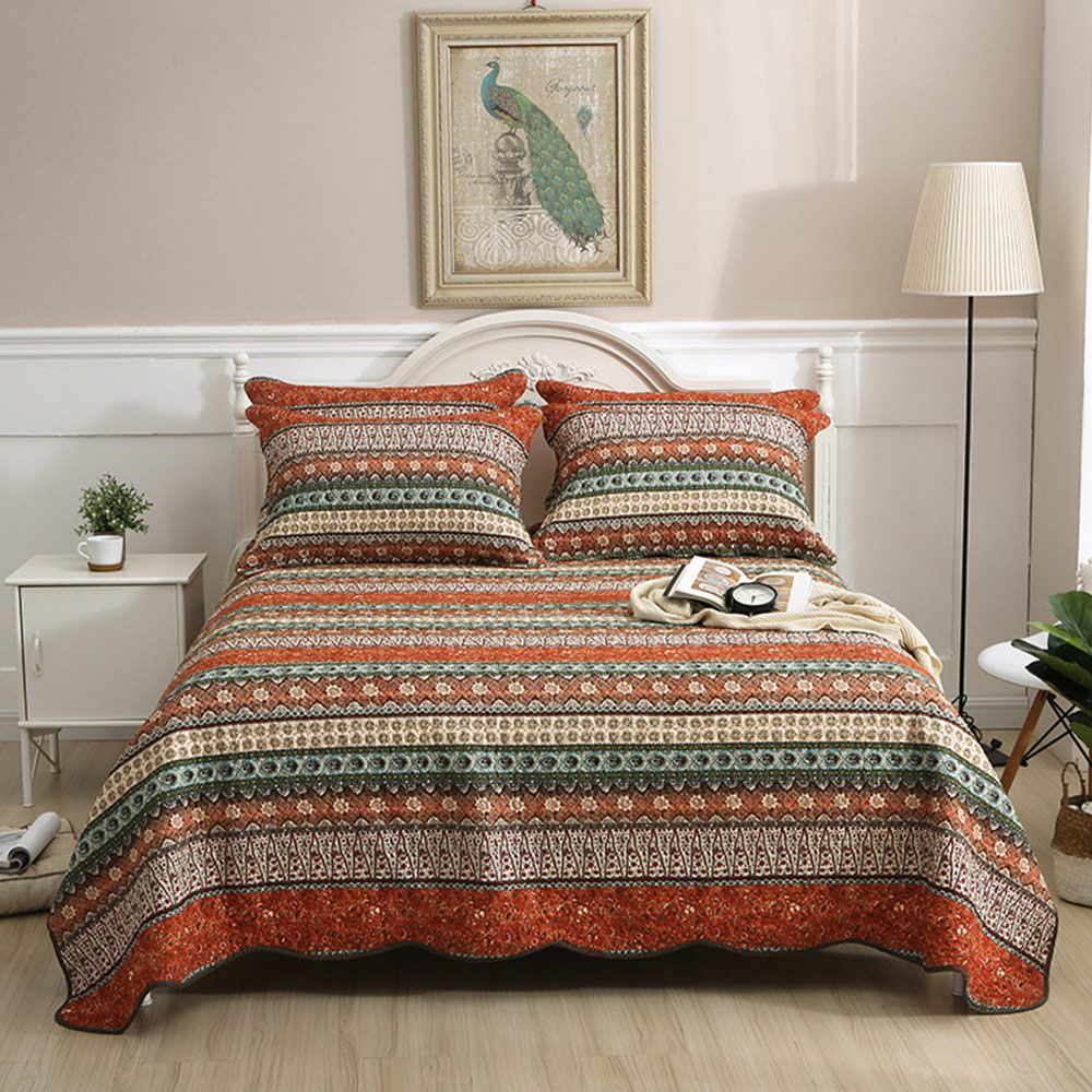 NUODWELL Bettwäsche Tagesdecke, Baumwolle 3 Teilig Doppelbett Bettdecke mit günstig online kaufen