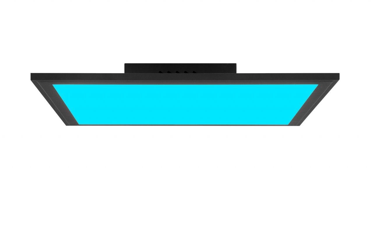 LED RGB Brilliant Lampe, sand Metall/K schwarz, Abie, 40x40cm Deckenaufbau-Paneel 2700-6200K, Deckenleuchte Abie