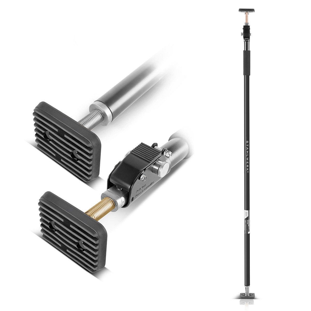 STAHLWERK Stützelement Ausziehbare Baustütze 160–290 cm Montagestütze mit 60 kg Tragkraft