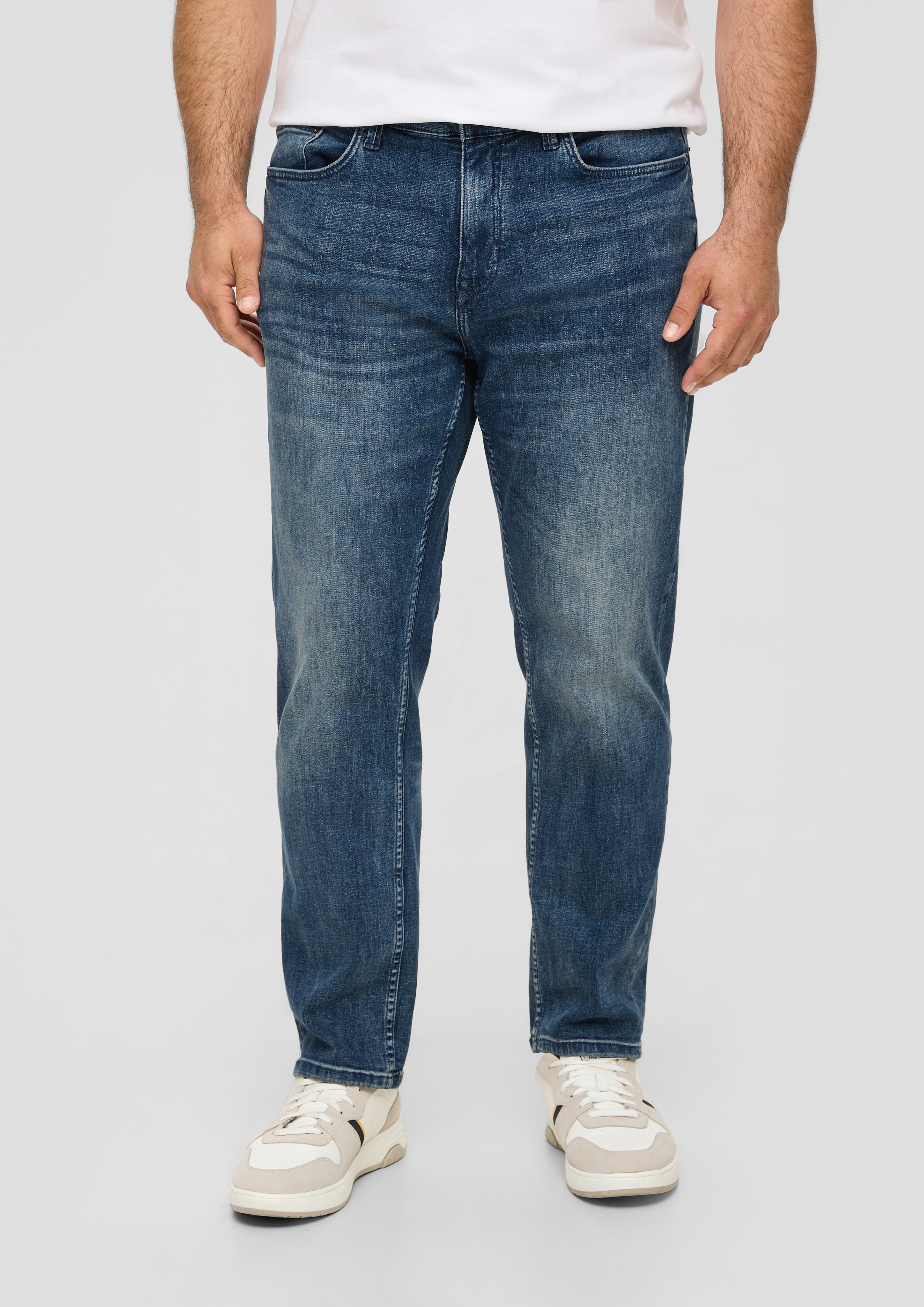 s.Oliver Stoffhose Jeans Casby / Relaxed Fit / Mid Rise / Straight Leg blau