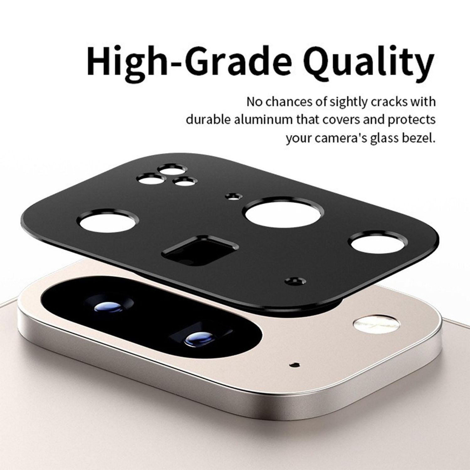 Wigento Handyhülle Für Google Pixel 10 Pro Fold Kalebol Premium Metall Kamera Linsen Ring, Aluminium Kamera-Schutzring mit Anti-Fingerprint-Beschichtung – Bild 4 von 5