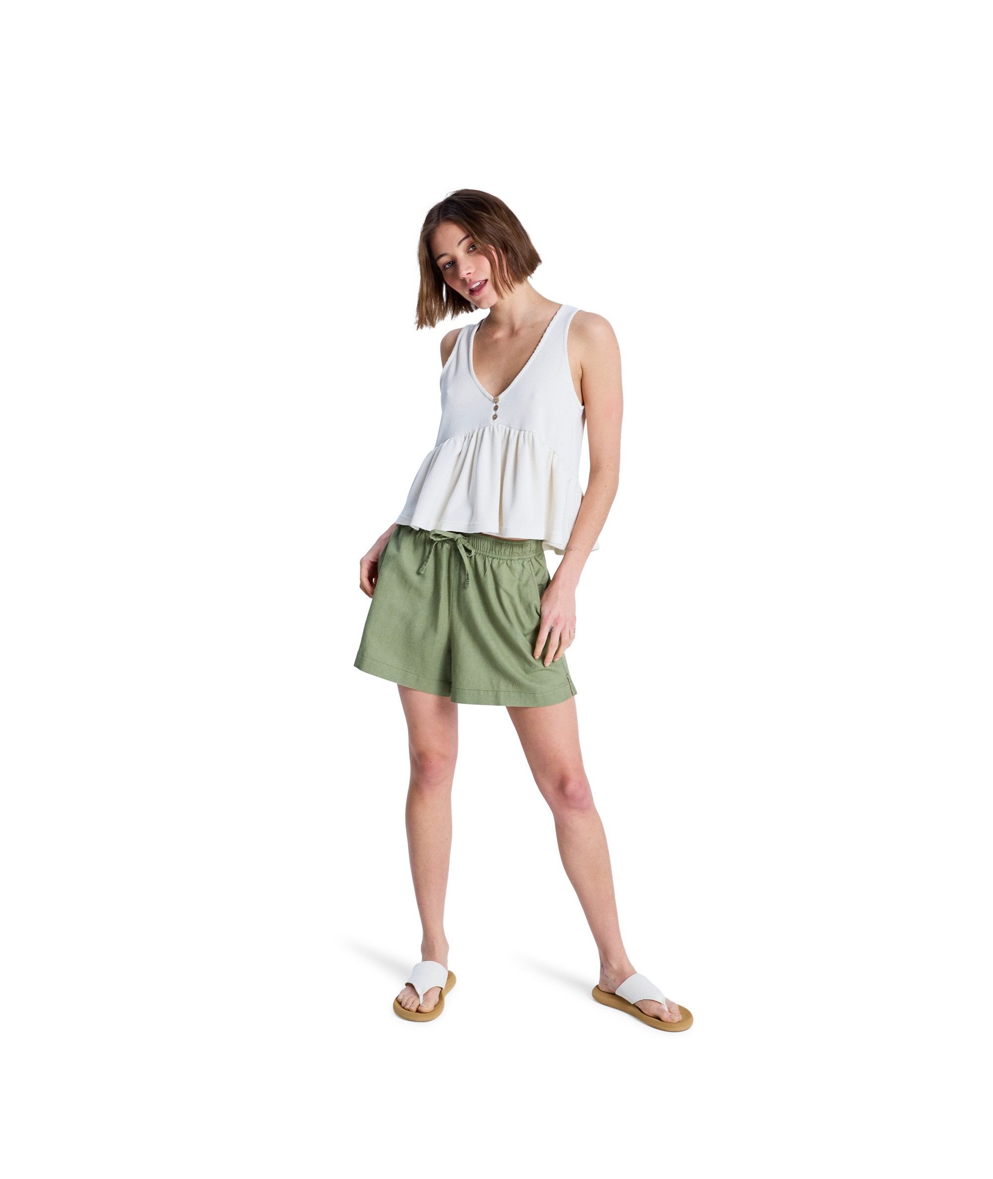 Roxy Shorts LEKEITIO BREAK MID aus Leinen und Viskose, leichtes Obermaterial – Bild 5 von 5