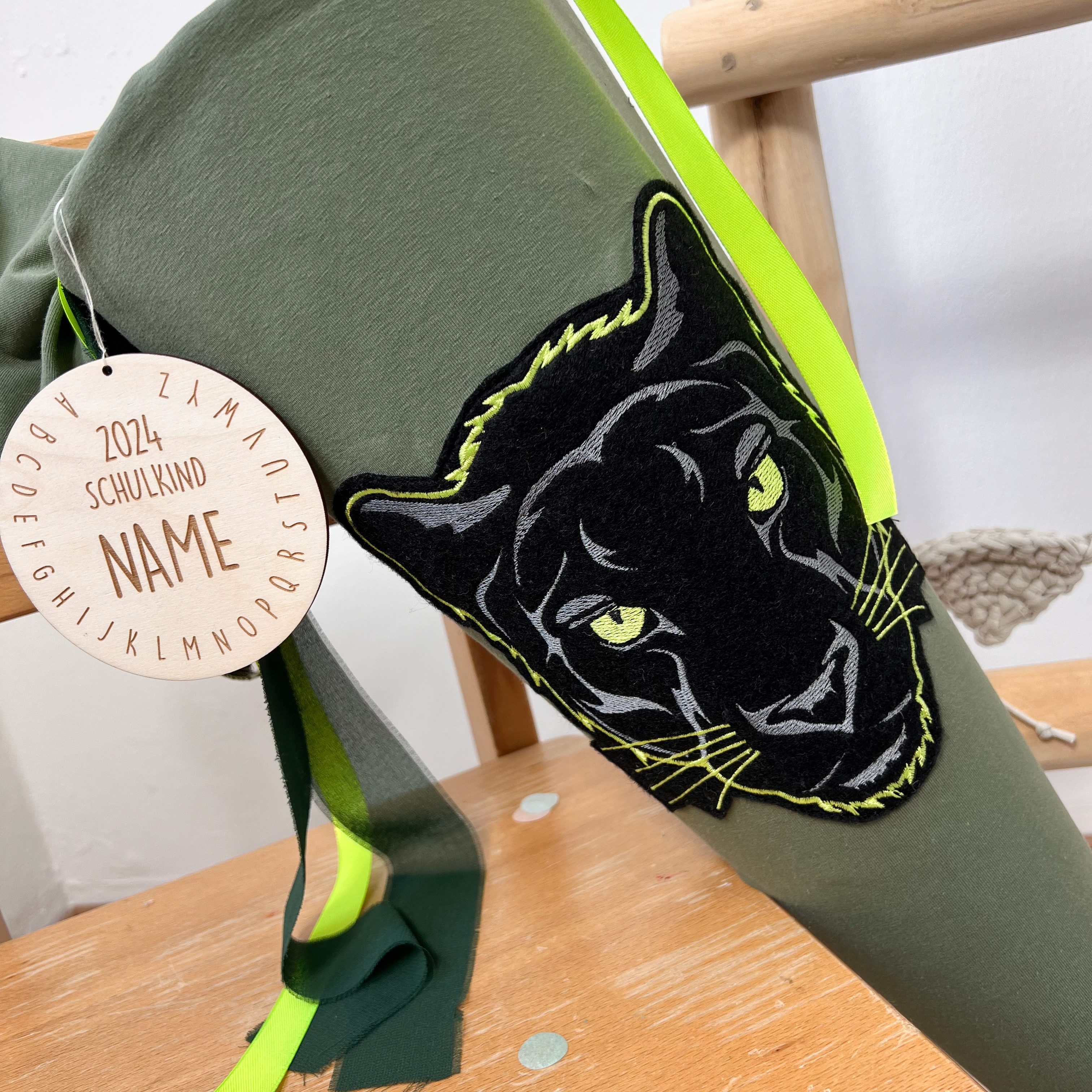 LittleANTunique Schultüte SCHULTÜTE ZUCKERTÜTE BLACK PANTHER, Mit Namen personalisierbar