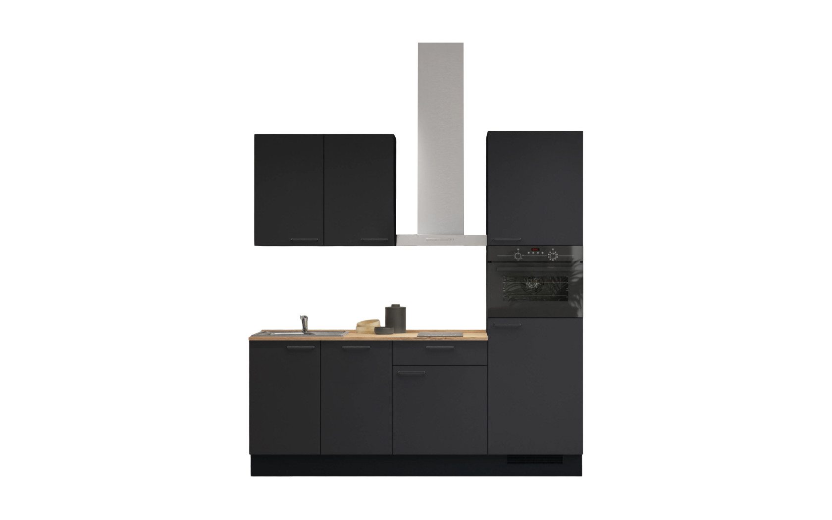 nobilia® Küchenzeile Vardag, individuell anpassbar, gratis Küchenplanung mit Profis, (Breite 210 cm), vormontiert, wahlw. mit E-Geräten, inkl. Lieferung
