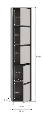 INOSIGN Hochschrank (1-St) 2 Türen, Türanschlag wechselbar, 4 Böden, Breite 35 cm