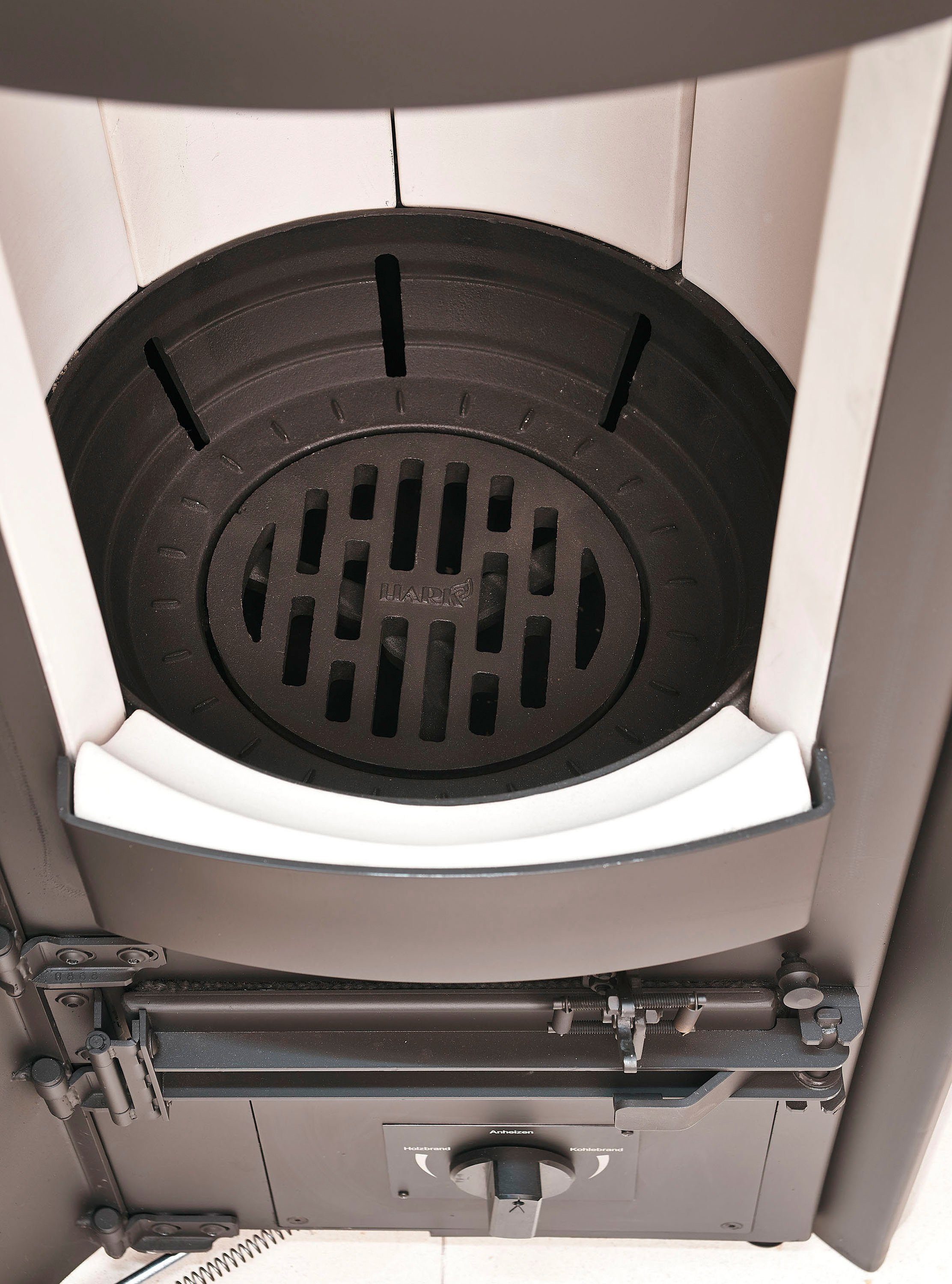 HARK Kaminofen »Lova ECOplus, Kachel creme«, 6 kW, Zeitbrand