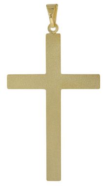 trendor Kreuzanhänger Kreuz Gold 585 (14 Kt) für Männer 39 mm