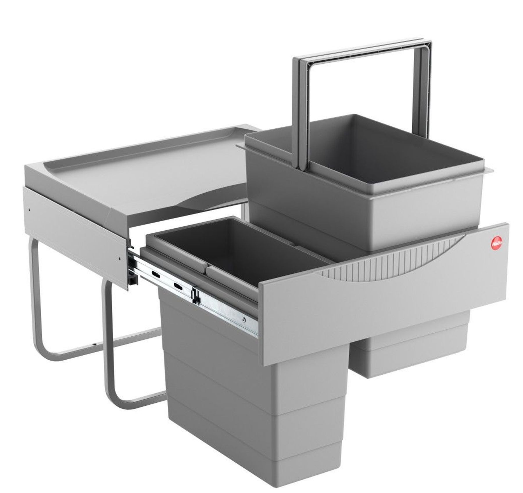 Hailo Einbaumülleimer Hailo 2-fach Mülleimer Tandem Küche Einbau 50-60cm Schrank Vollauszug, siehe Beschreibung