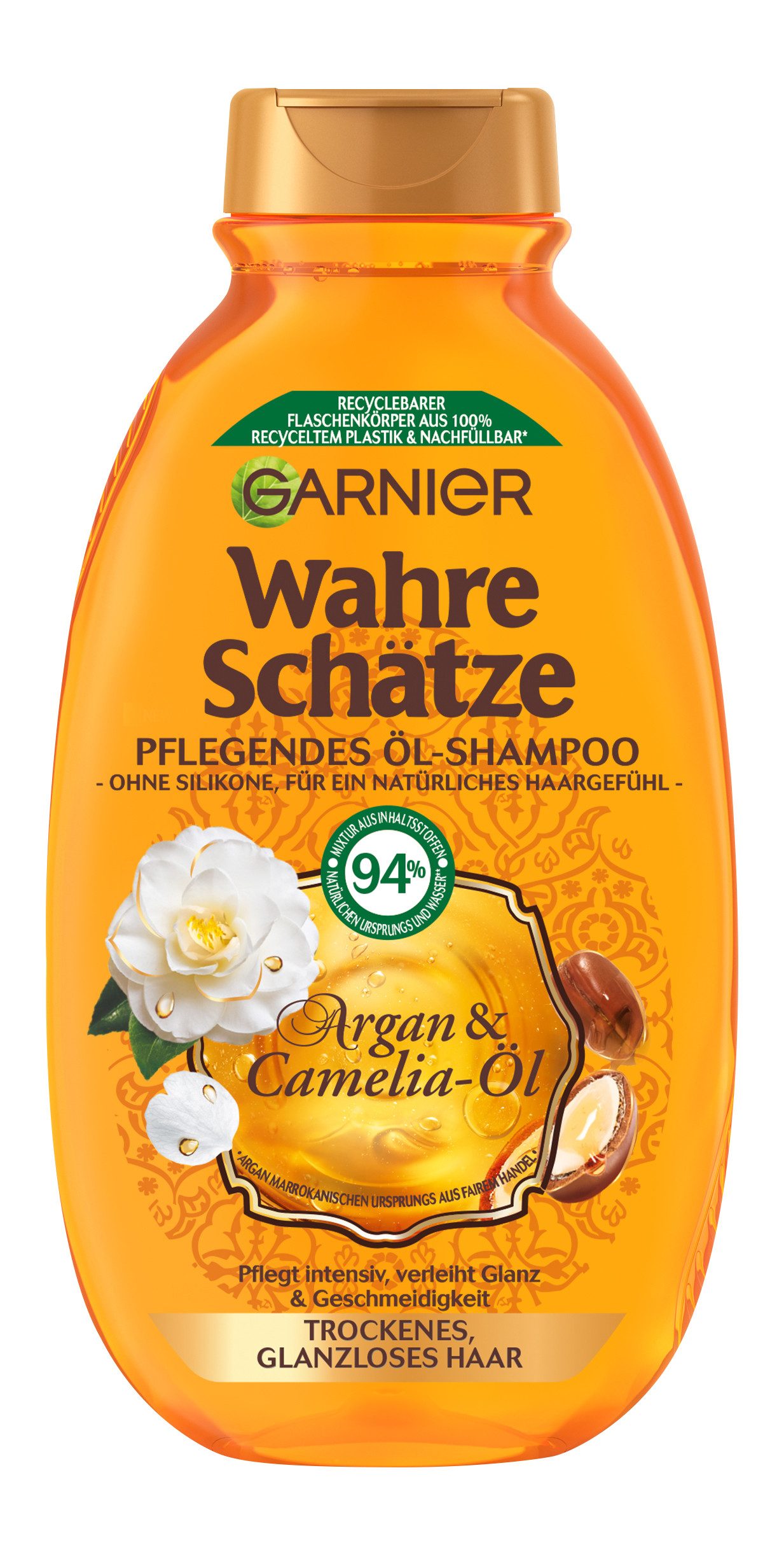 GARNIER Haarshampoo Garnier Wahre Schätze Shampoo Argan & Camelia-Öl (6er Packung), Packung, 6-tlg.