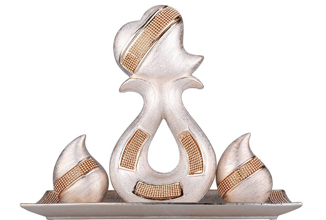 Almina Dekofigur 4-er, Wohndeko, Tischdeko, Deko-Objekt, Aus Keramik, Gold günstig online kaufen